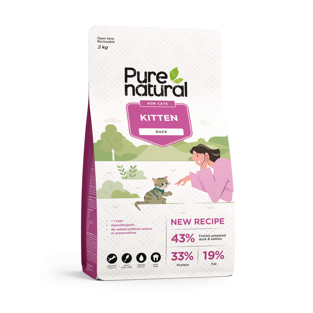 Ração para Gato Kitten Pato Purenatural