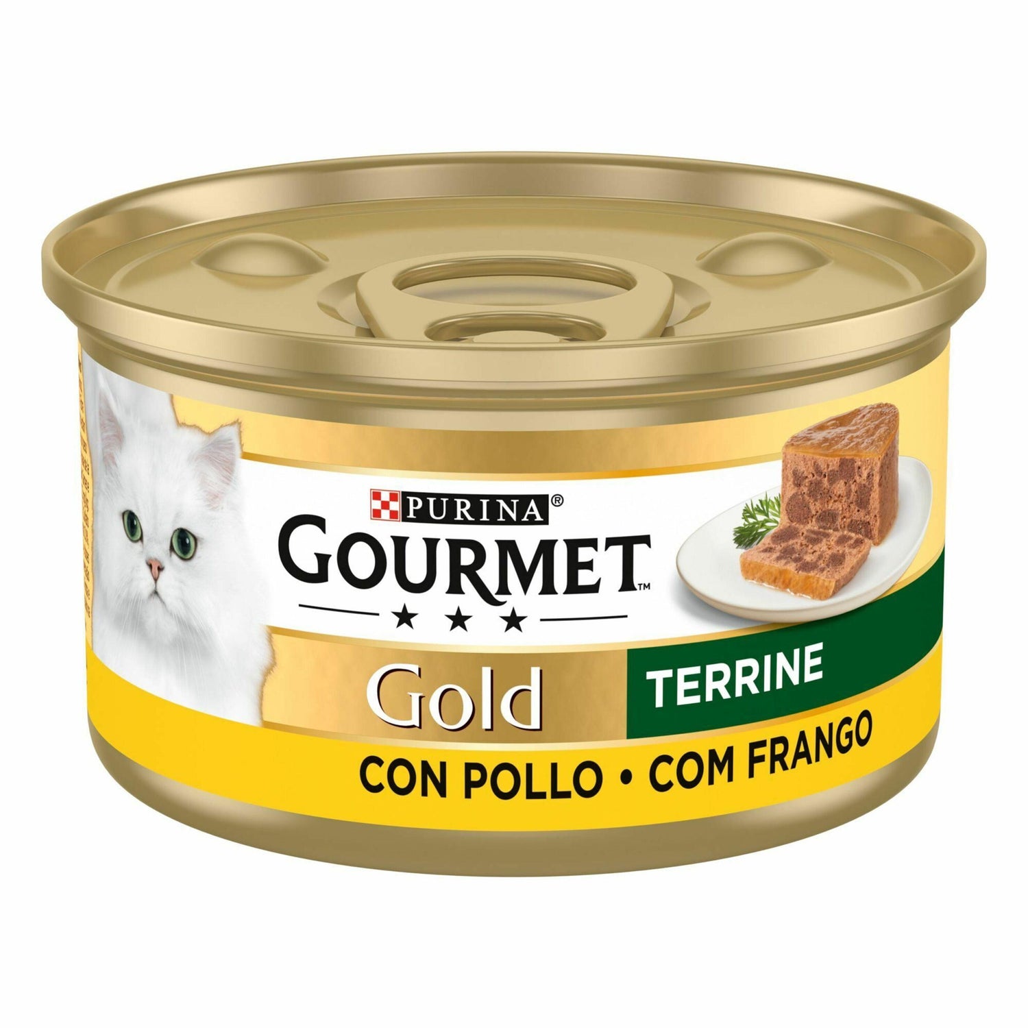 Comida Húmida para Gato Adulto Frango Terrina Purina Gourmet Gold