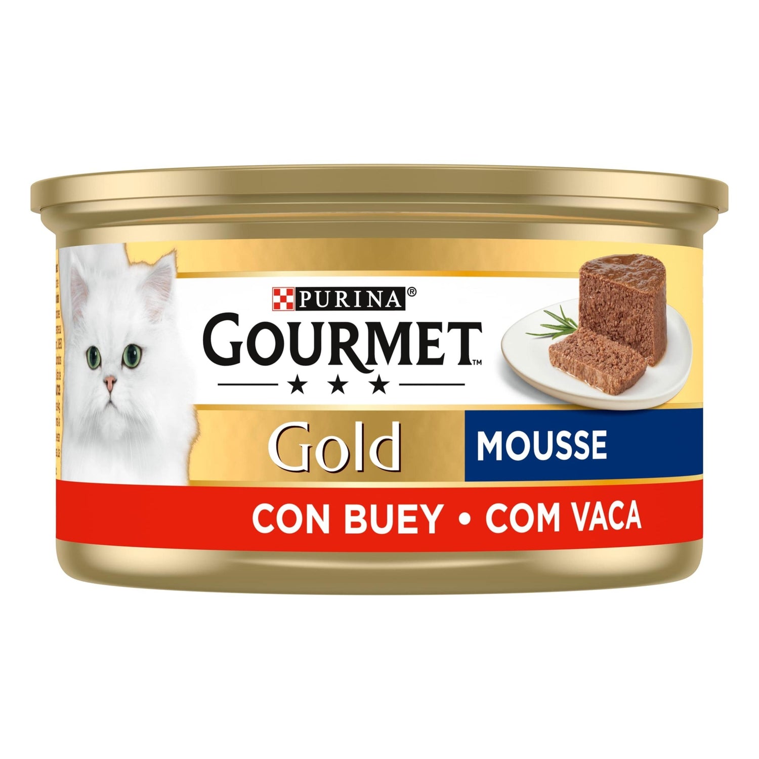 Comida Húmida para Gato Adulto Mousse Vaca Purina Gourmet Gold