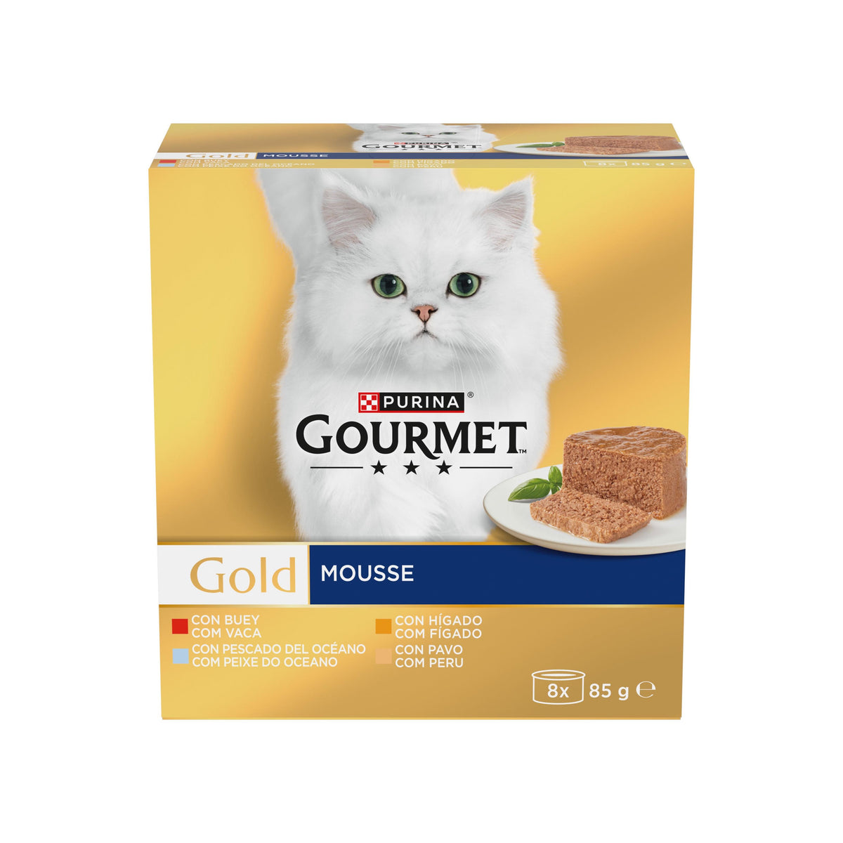 Comida Húmida para Gato Seleção de Mousses Purina Goumet Gold