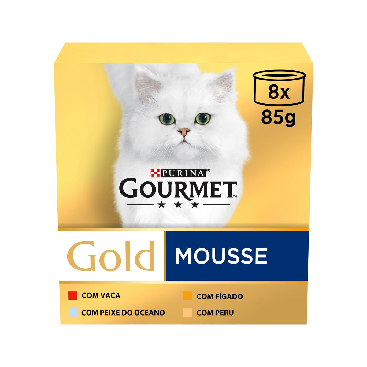 Comida Húmida para Gato Seleção de Mousses Purina Goumet Gold
