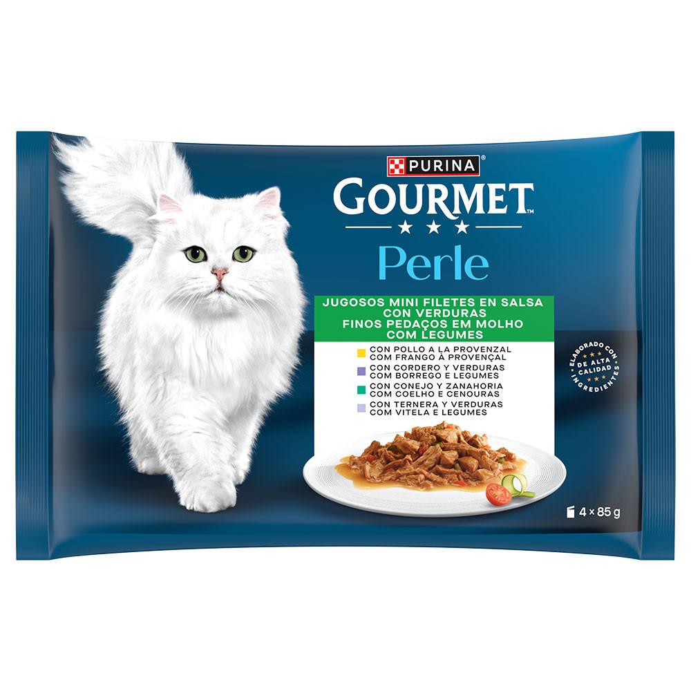Comida Húmida para Gato Adulto Finos Pedaços em Molho Saquetas Purina Gourmet Perle