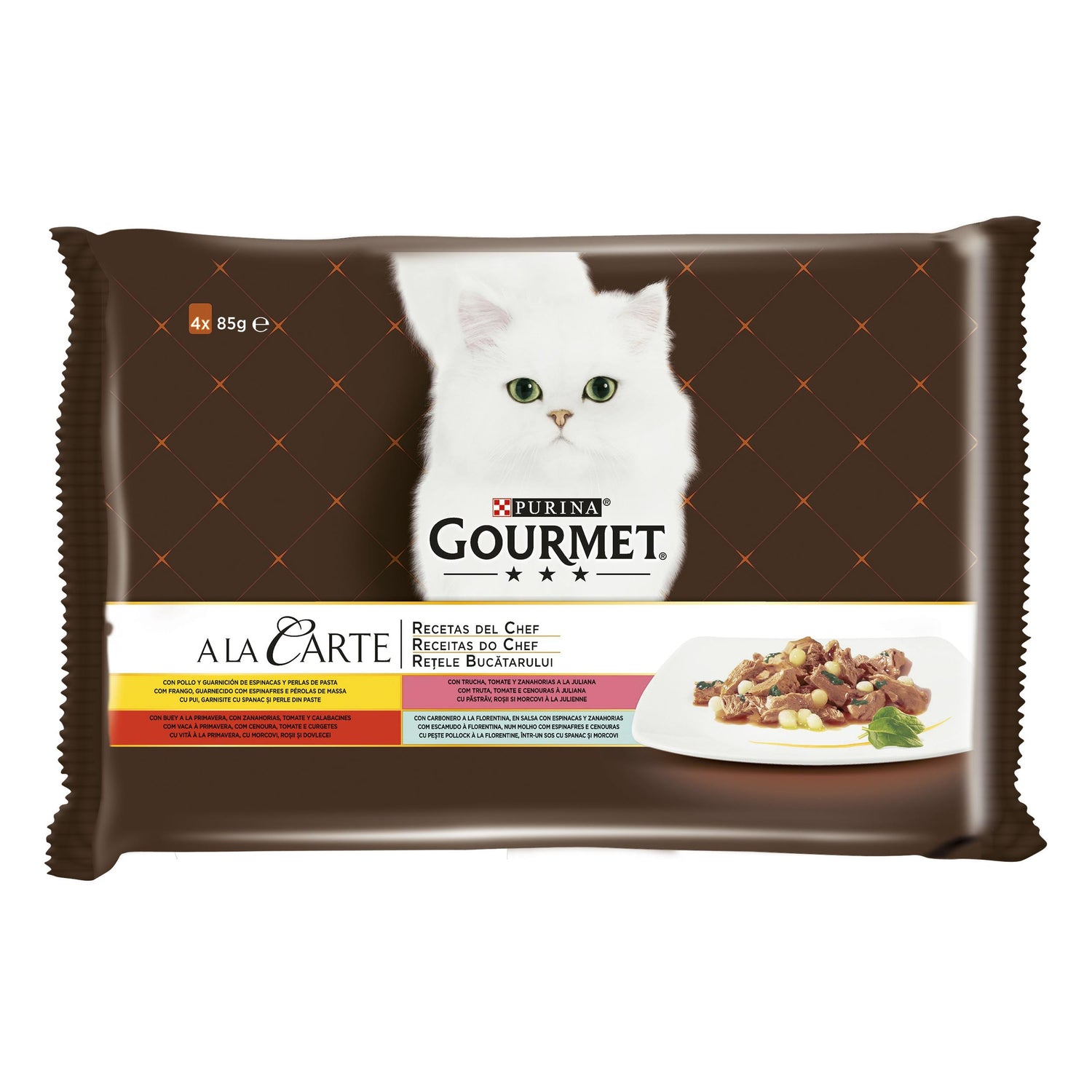 Comida Húmida para Gato Adulto Saquetas Purina Gourmet A La Carte