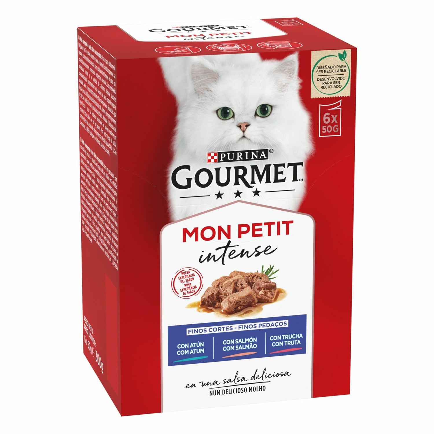 Comida Húmida para Gato Adulto Peixe Saquetas Purina Gourmet Mon Petit