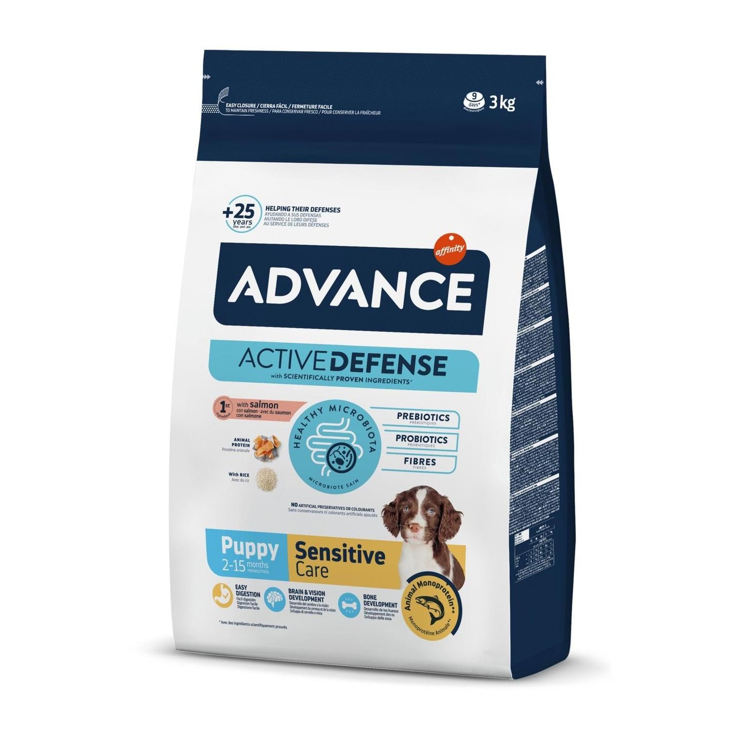 Ração para Cão Júnior Sensitive Salmão Affinity Advance