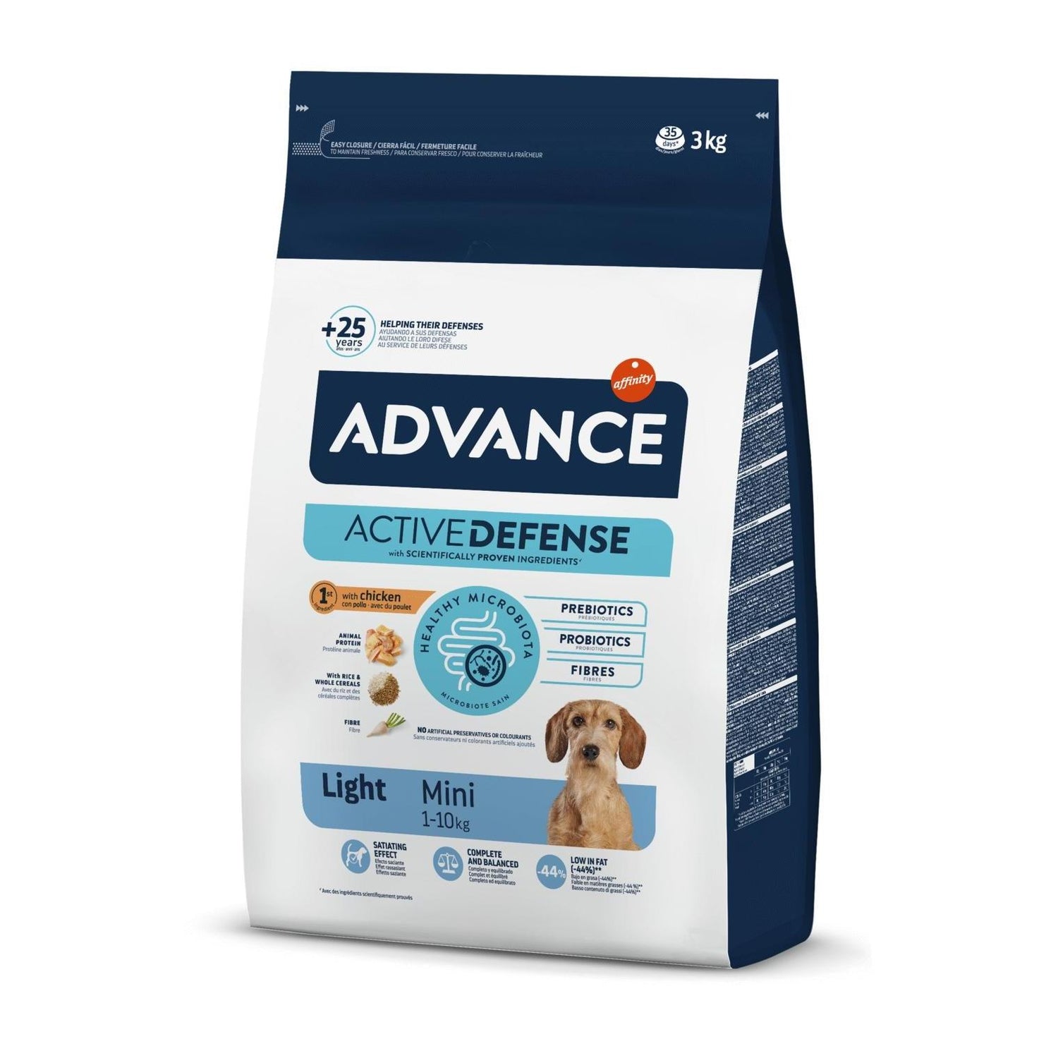 Ração para Cão Adulto Mini Light Frango e Arroz Affinity Advance