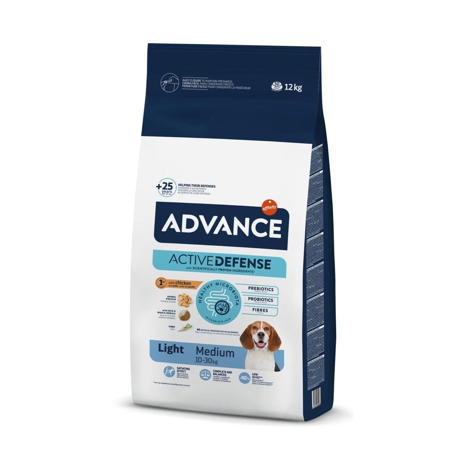 Ração para Cão Médio Light Frango e Arroz Affinity Advance