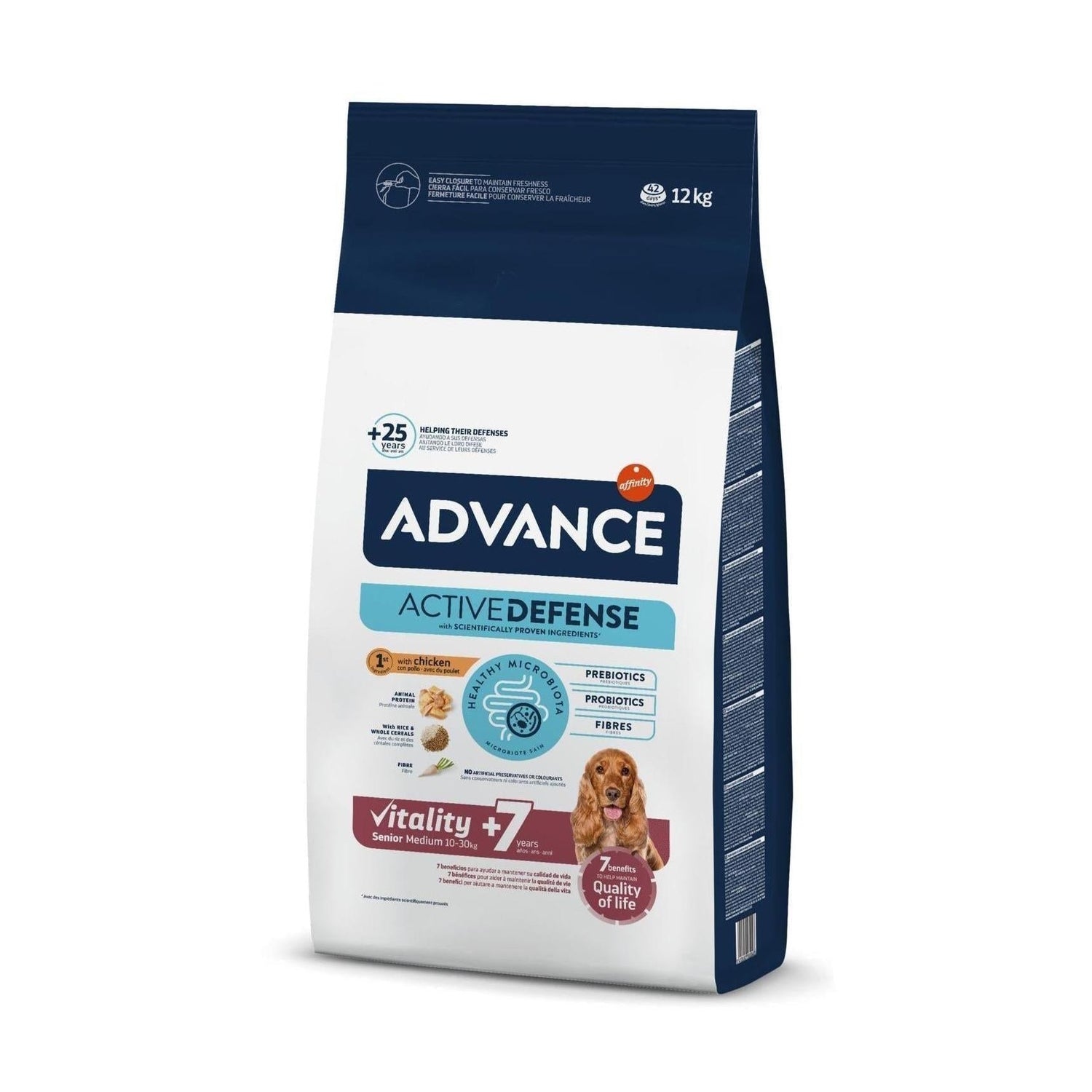 Ração para Cão Sénior Médio Frango e Arroz Affinity Advance