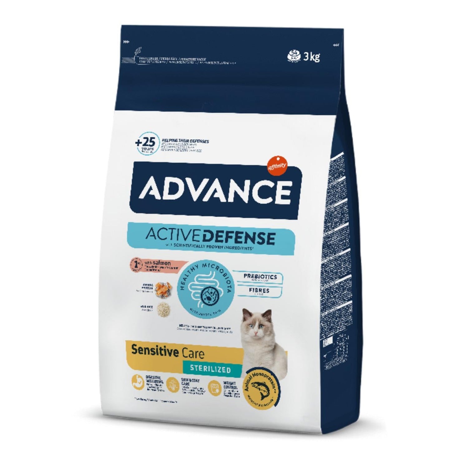 Ração para Gato Adulto Esterilizado Sensitive Salmão Affinity Advance