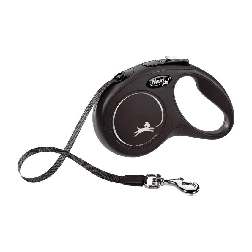 Trela para Cão Extensível New Classic Preto Flexi