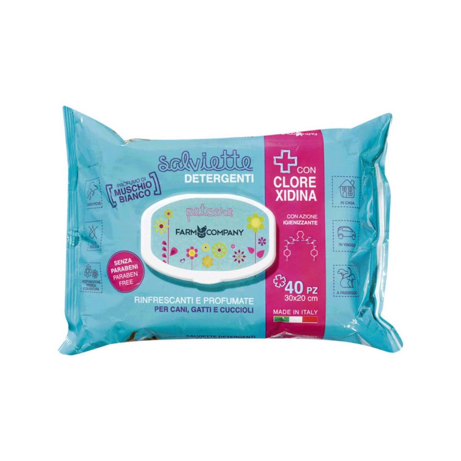 Toalhitas Higiénicas para Cão Clorexidina Farm Company