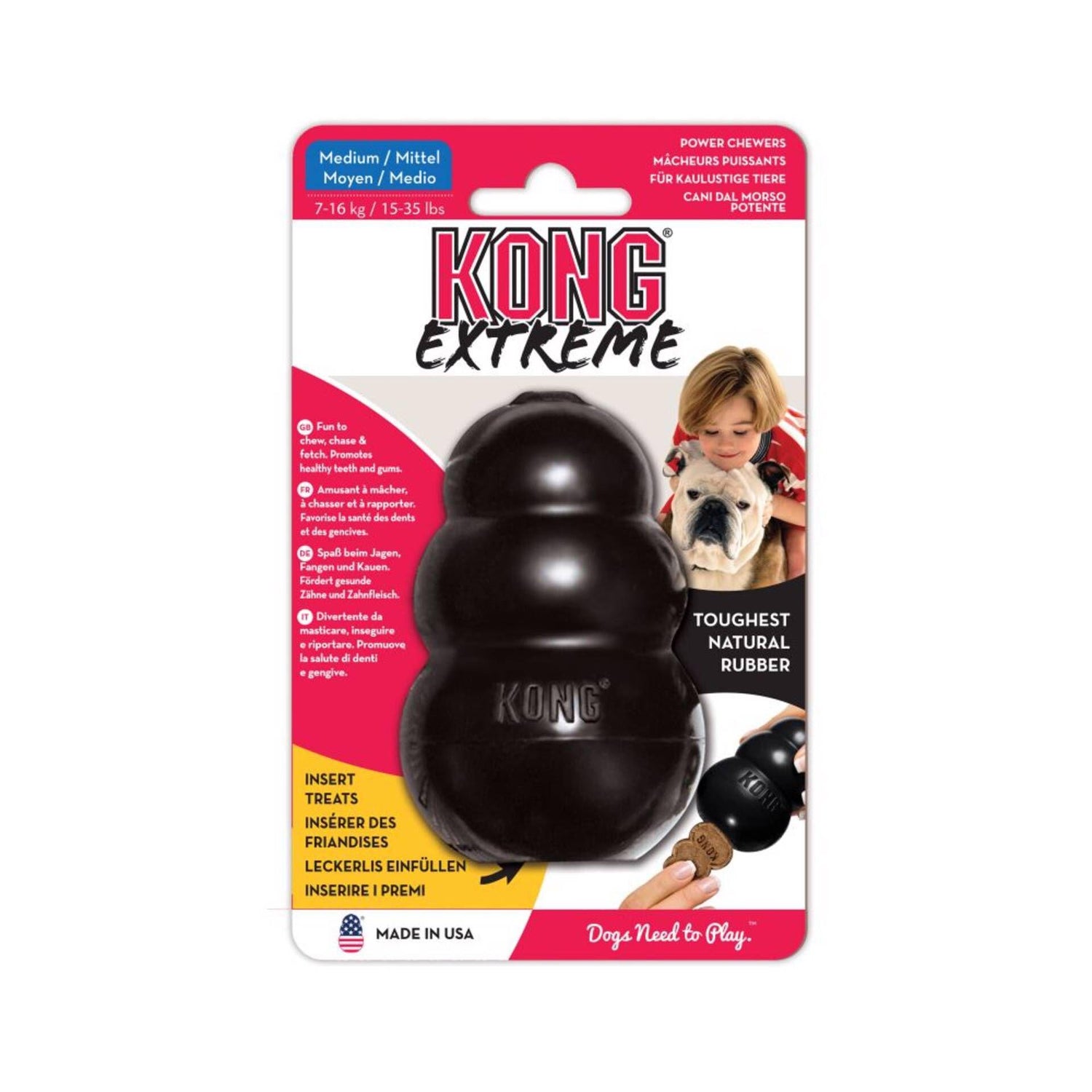 Brinquedo para Cão Preto Extreme Kong