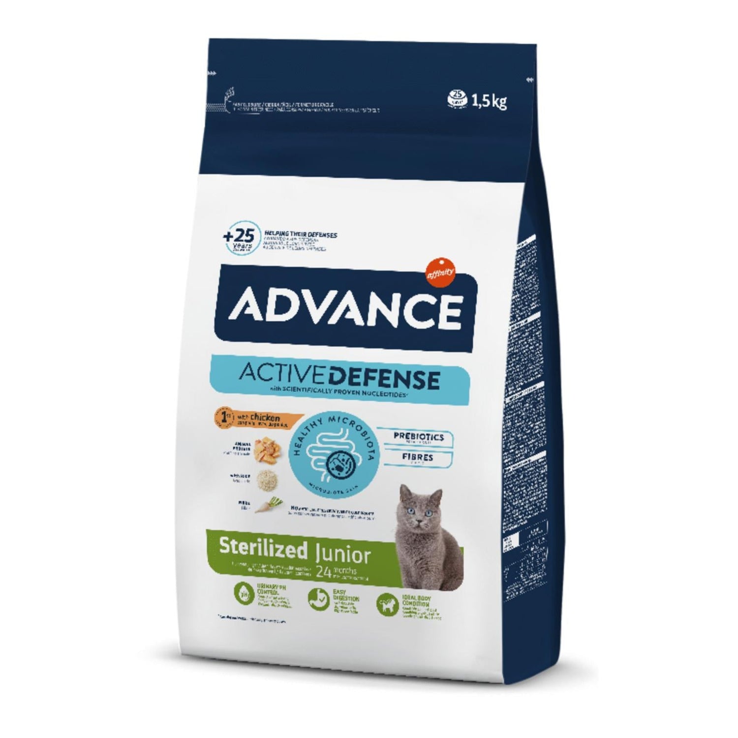 Ração para Gato Esterilizado Júnior Affinity Advance