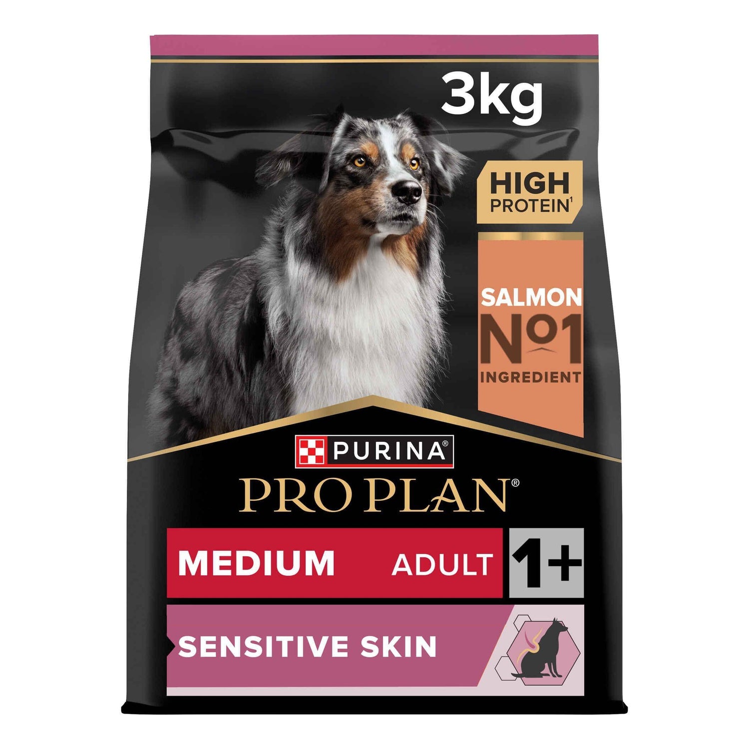 Ração para Cão Adulto Médio Sensitive Skin Salmão Purina Pro Plan