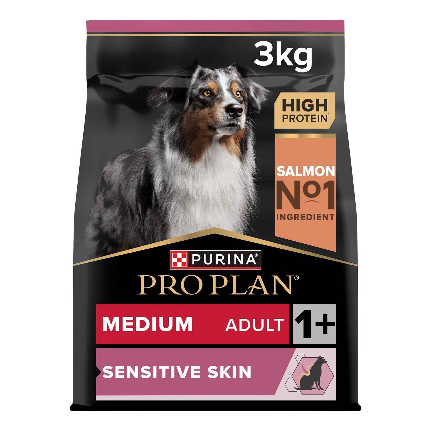 Ração para Cão Adulto Médio Sensitive Skin Salmão Purina Pro Plan
