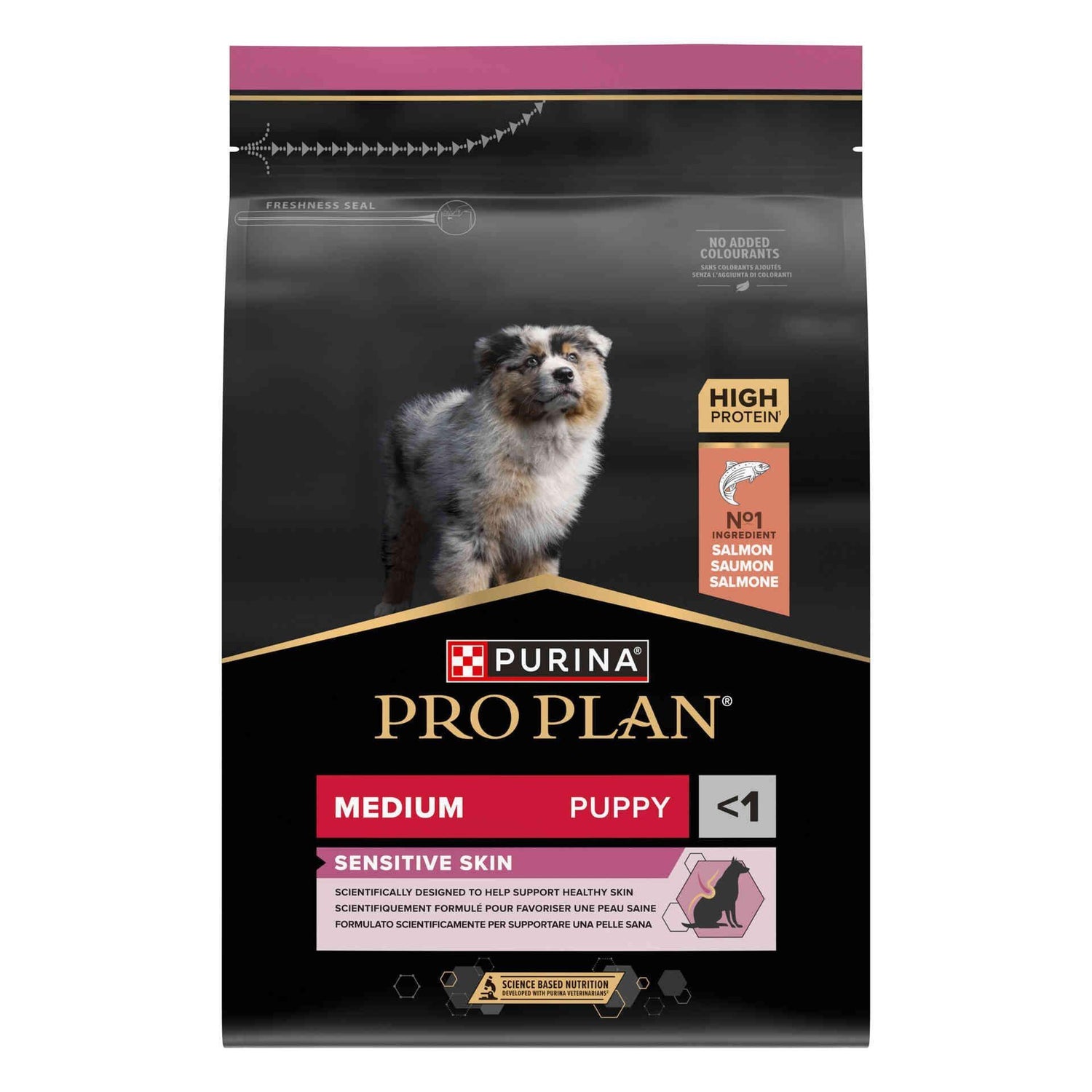 Ração para Cão Júnior Médio Sensitive Skin Salmão Purina Pro Plan