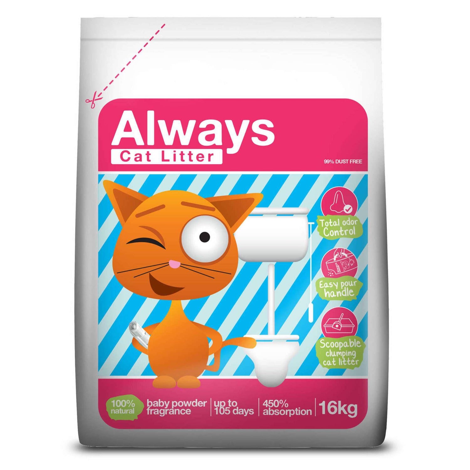 Areia Aglomerante Natural Always Cat Litter