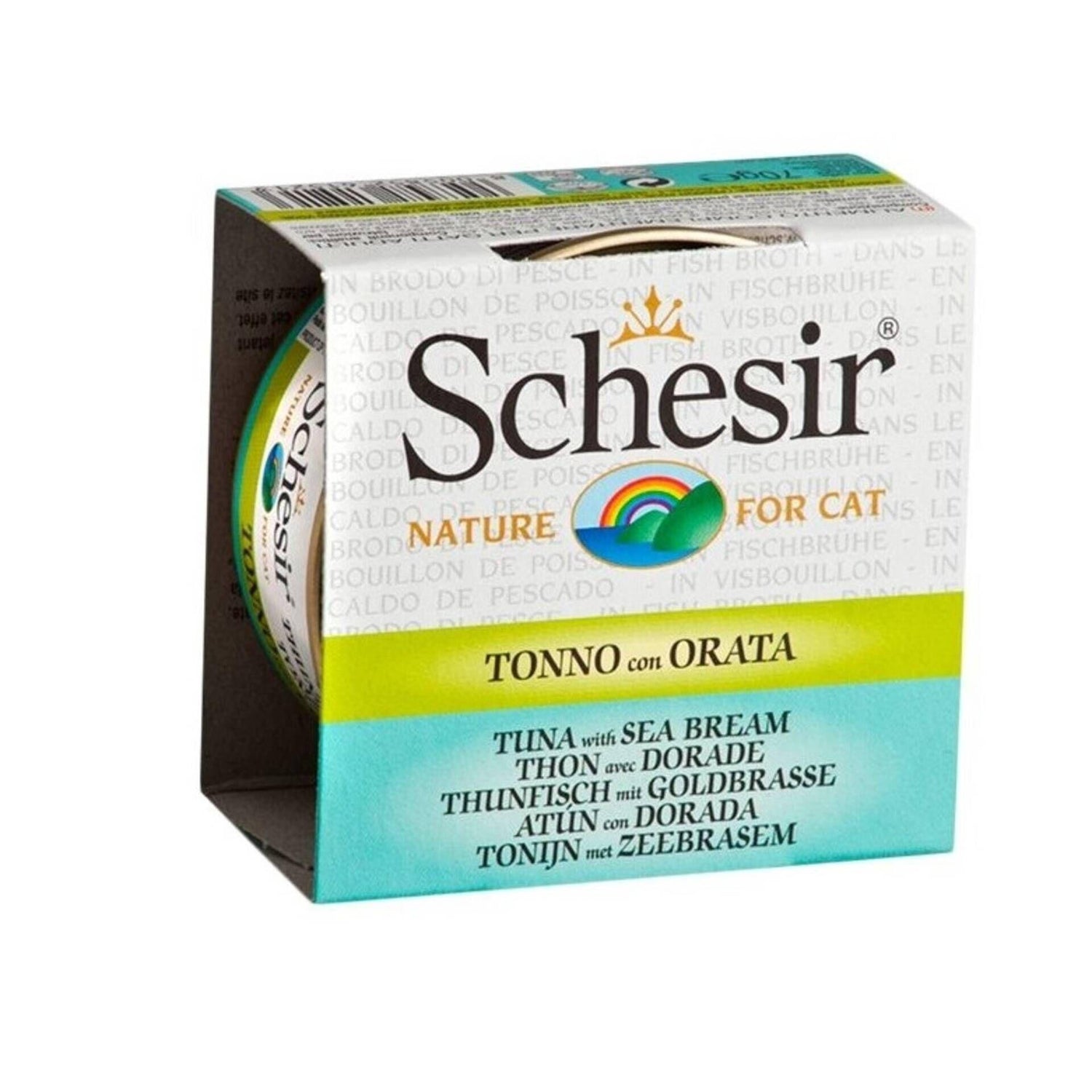 Comida Húmida para Gato Adulto Atum e Dourada Lata Schesir