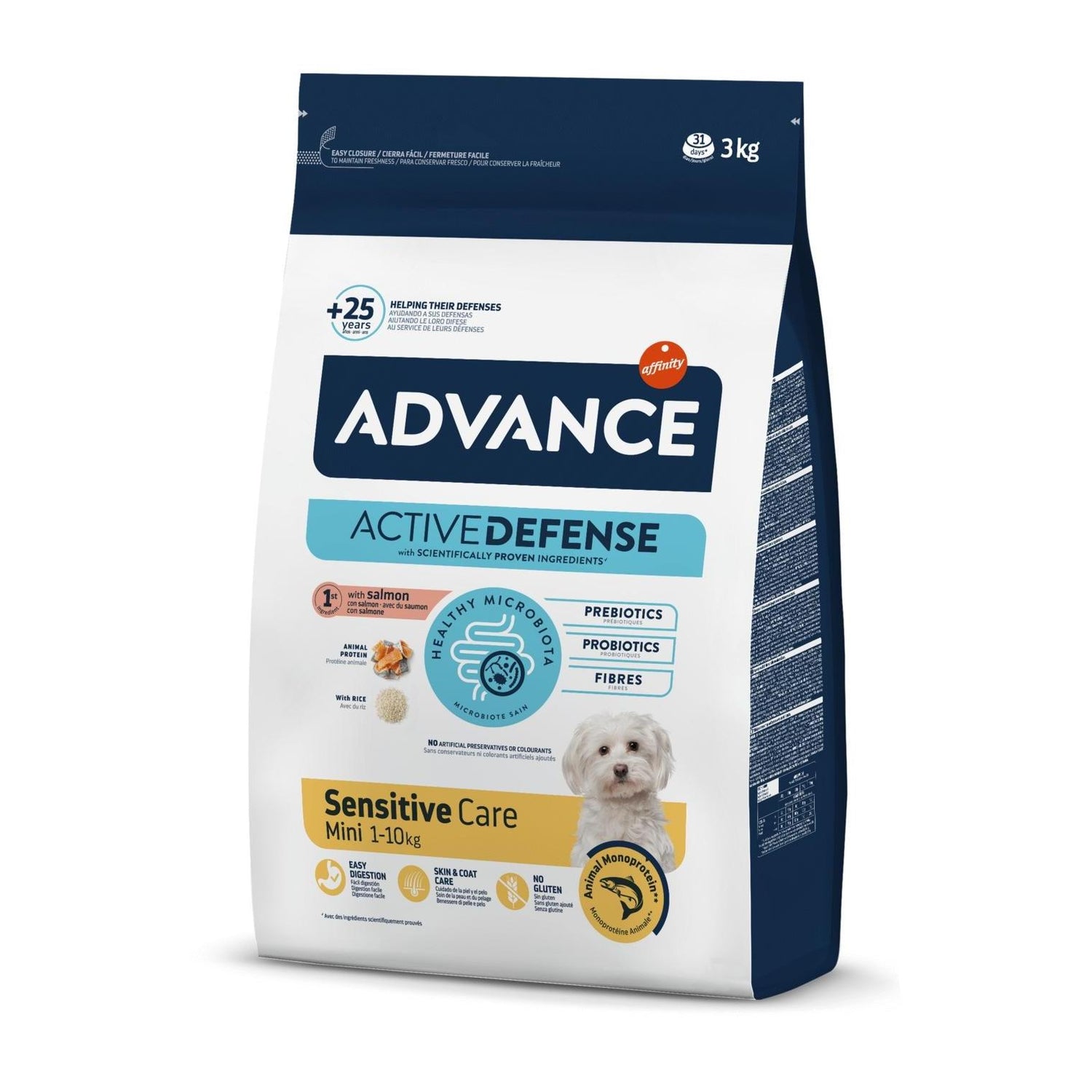 Ração para Cão Adulto Mini Sensitive Salmão e Arroz Affinity Advance