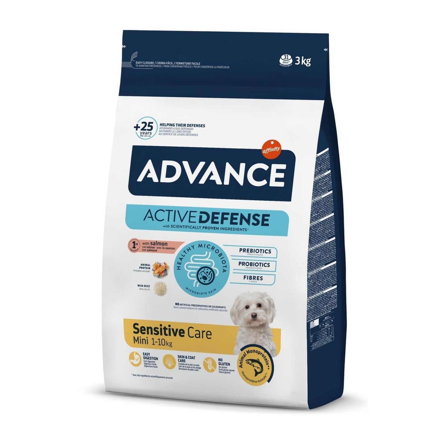 Ração para Cão Adulto Mini Sensitive Salmão e Arroz Affinity Advance