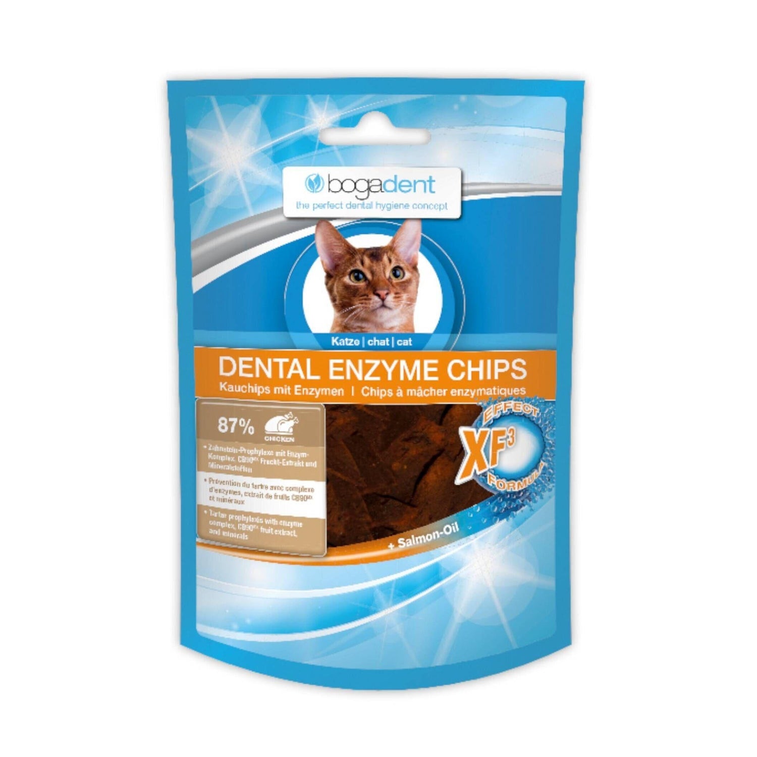 Snack para Gato Chips Placa Salmão Bogadent