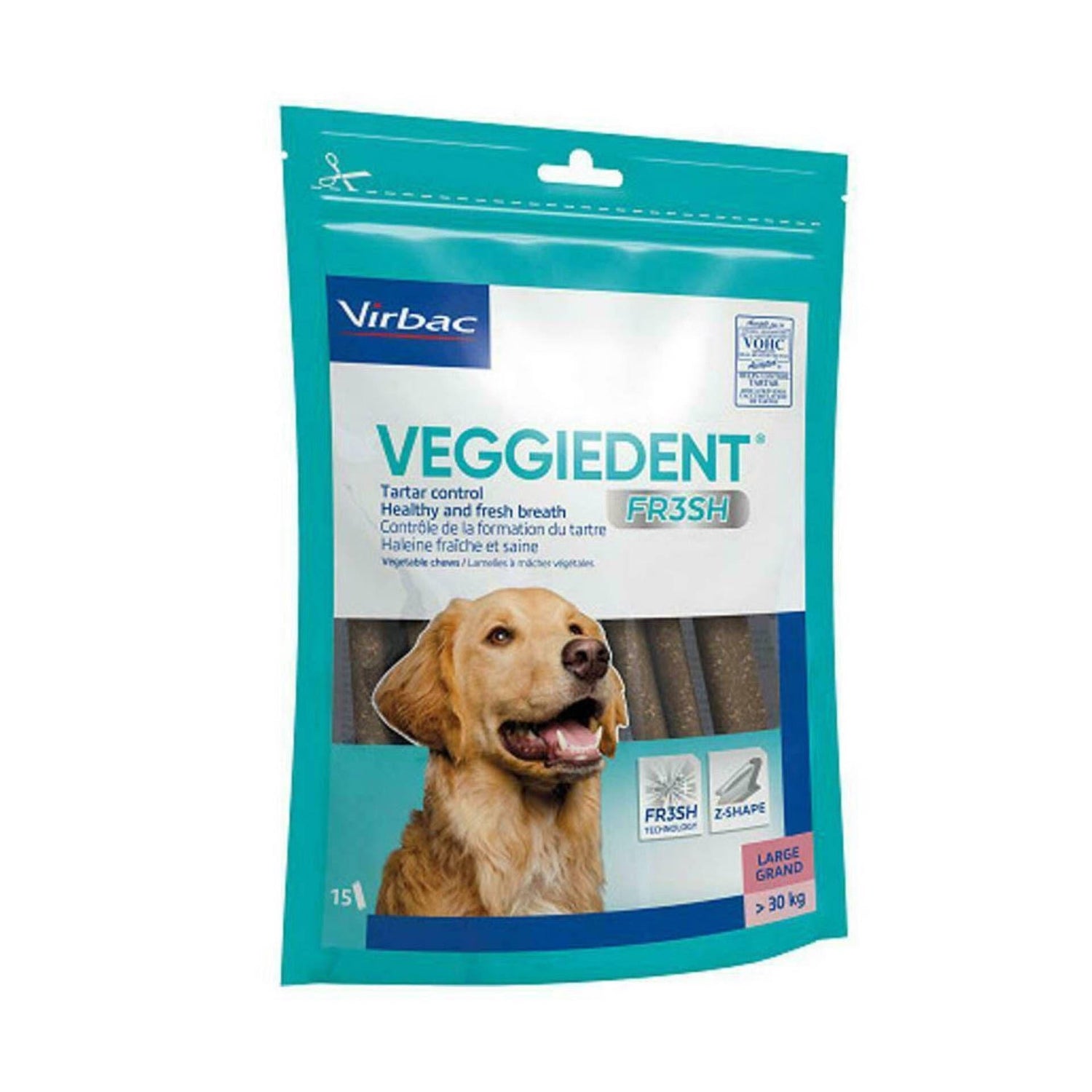 Snack para Cão Adulto Maxi Veggiedent Fresh Virbac