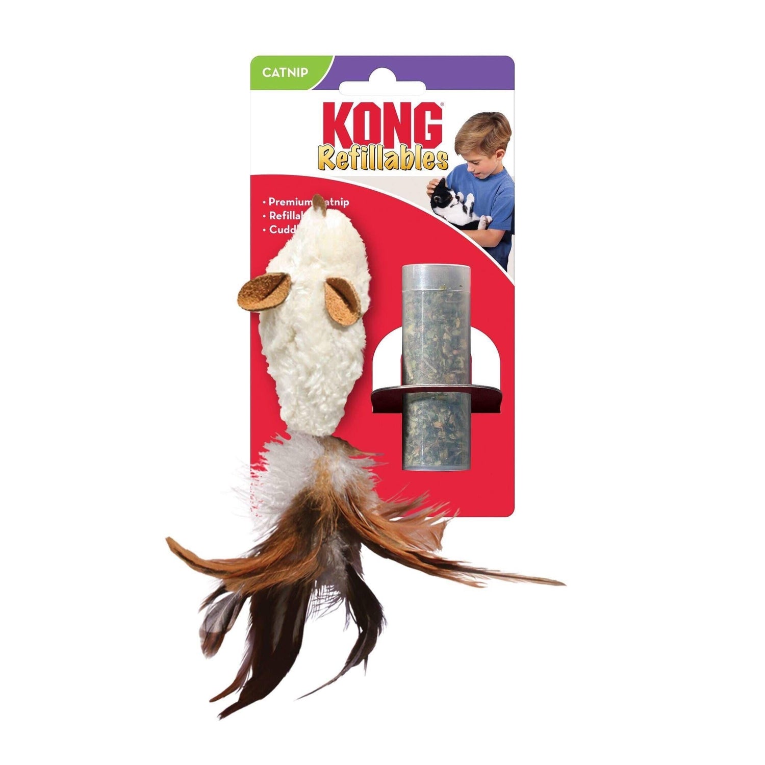 Brinquedo para Gato Feather Mouse Kong