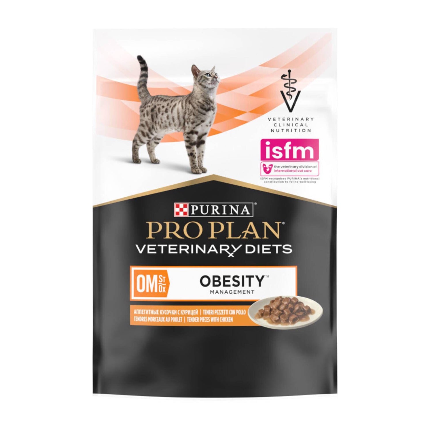 Comida Húmida para Gato Adulto Obesity Management Frango Purina Pro Plan Veterinary Diets