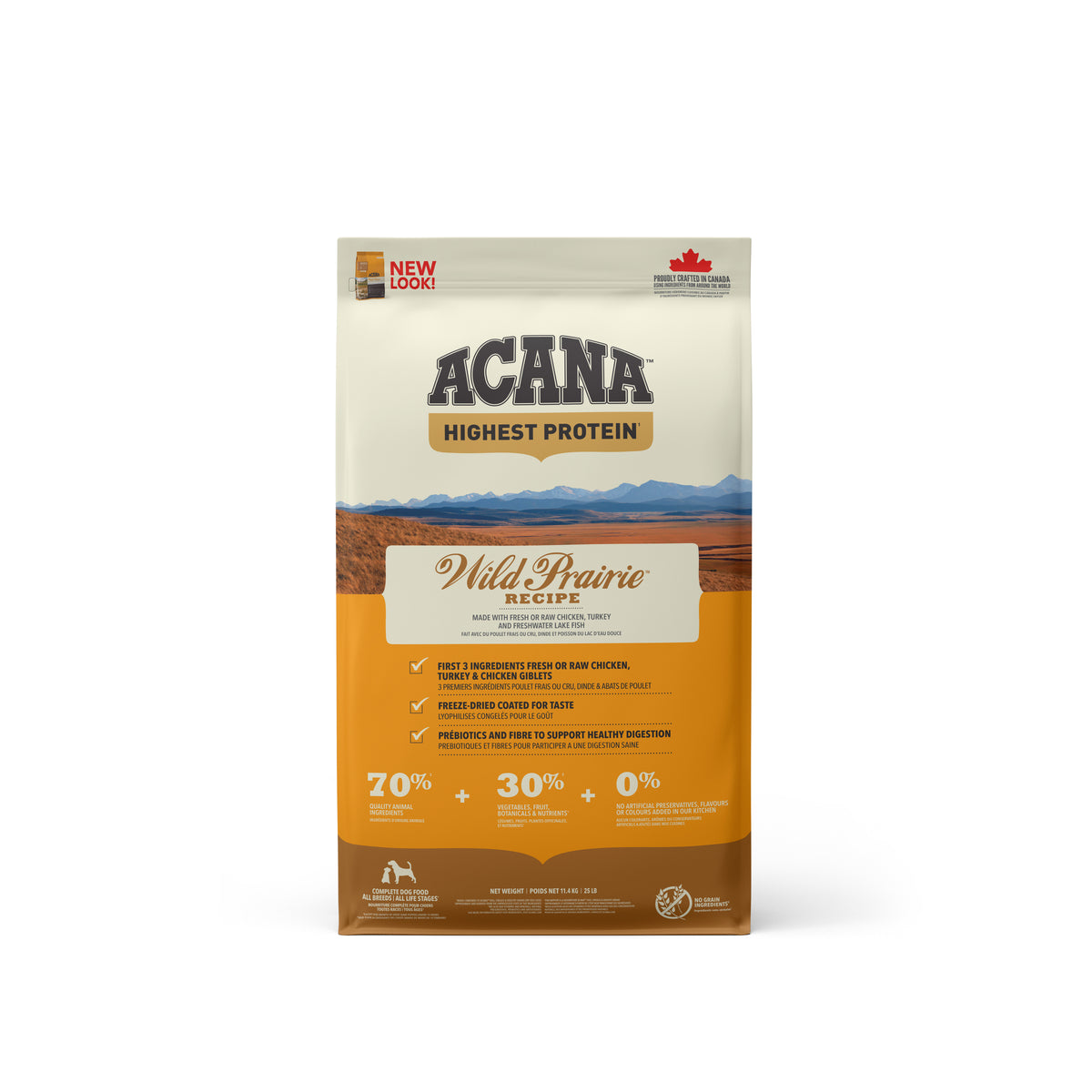 Ração para Cão Highest Protein Wild Prairie Recipe Acana
