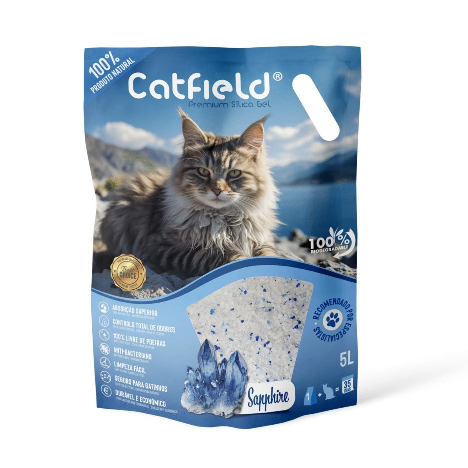 Areia Sílica Gel Premium Litter Catfield