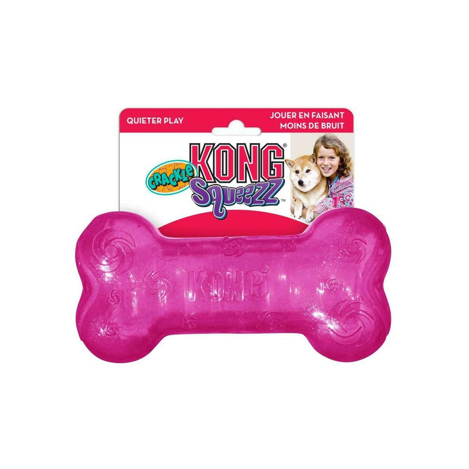 Brinquedo para Cão Squeezz Crackle Bone Kong
