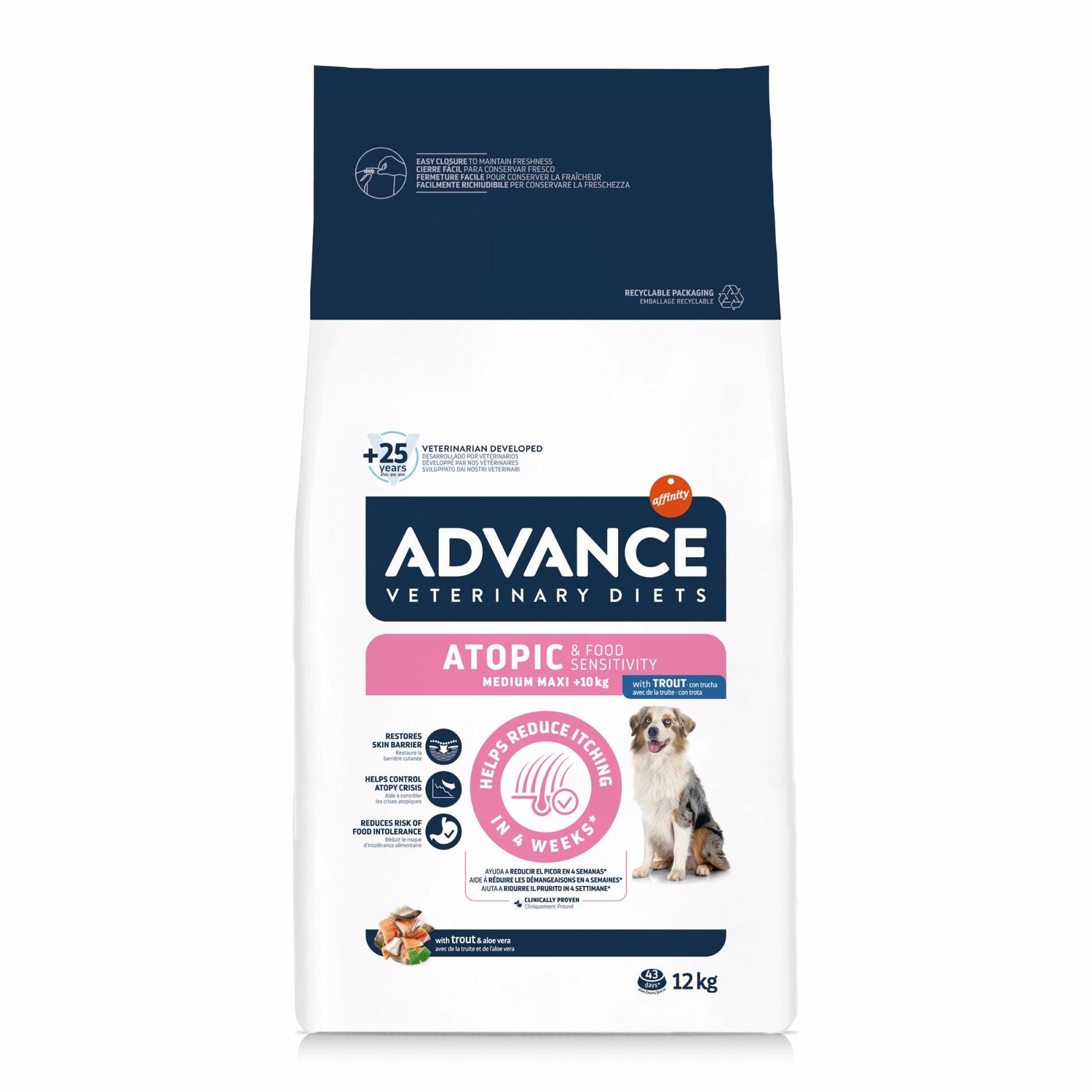 Ração para Cão Adulto Derma Atopic Truta Affinity Advance Veterinary Diets
