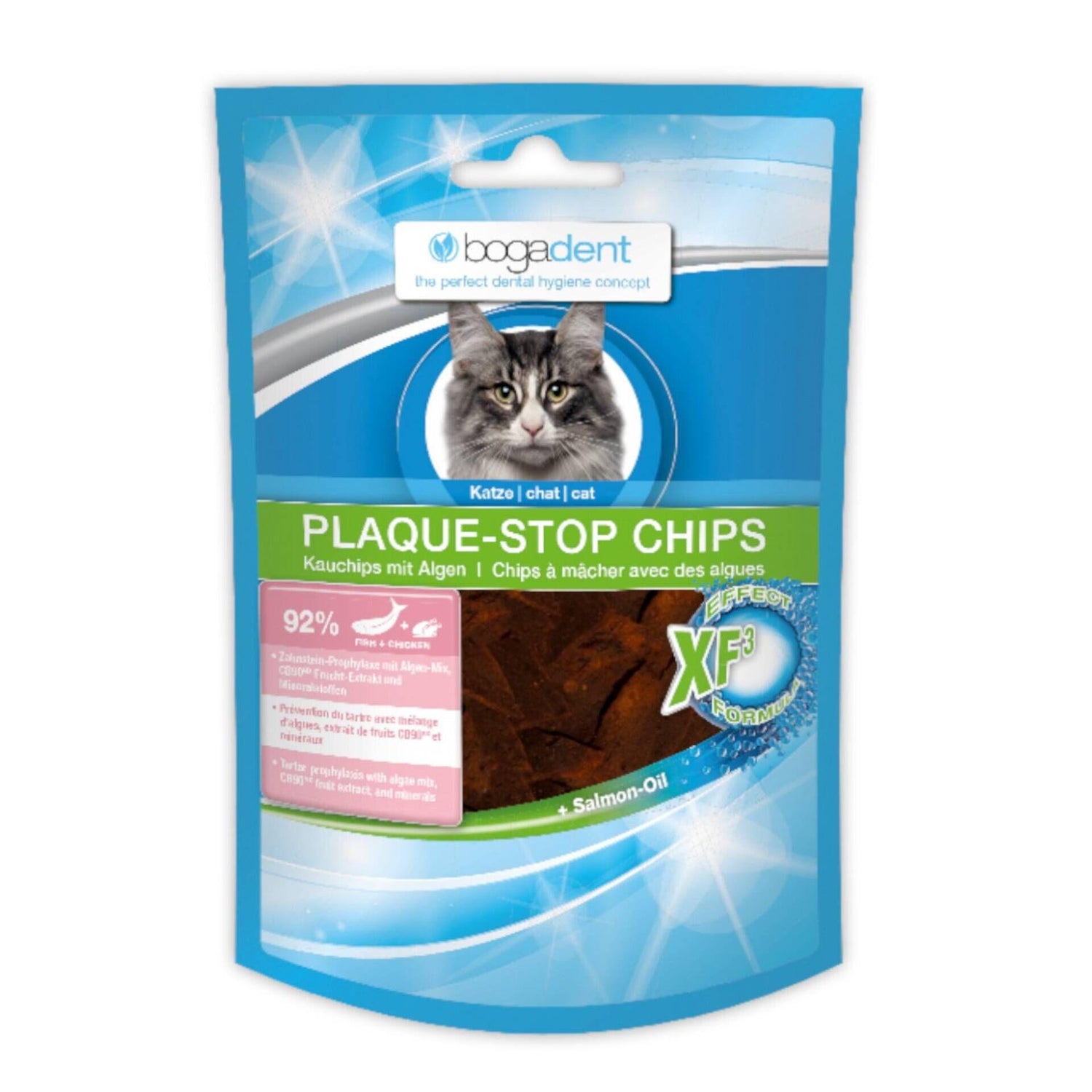Snack para Gato Chips Placa Peixe Bogadent