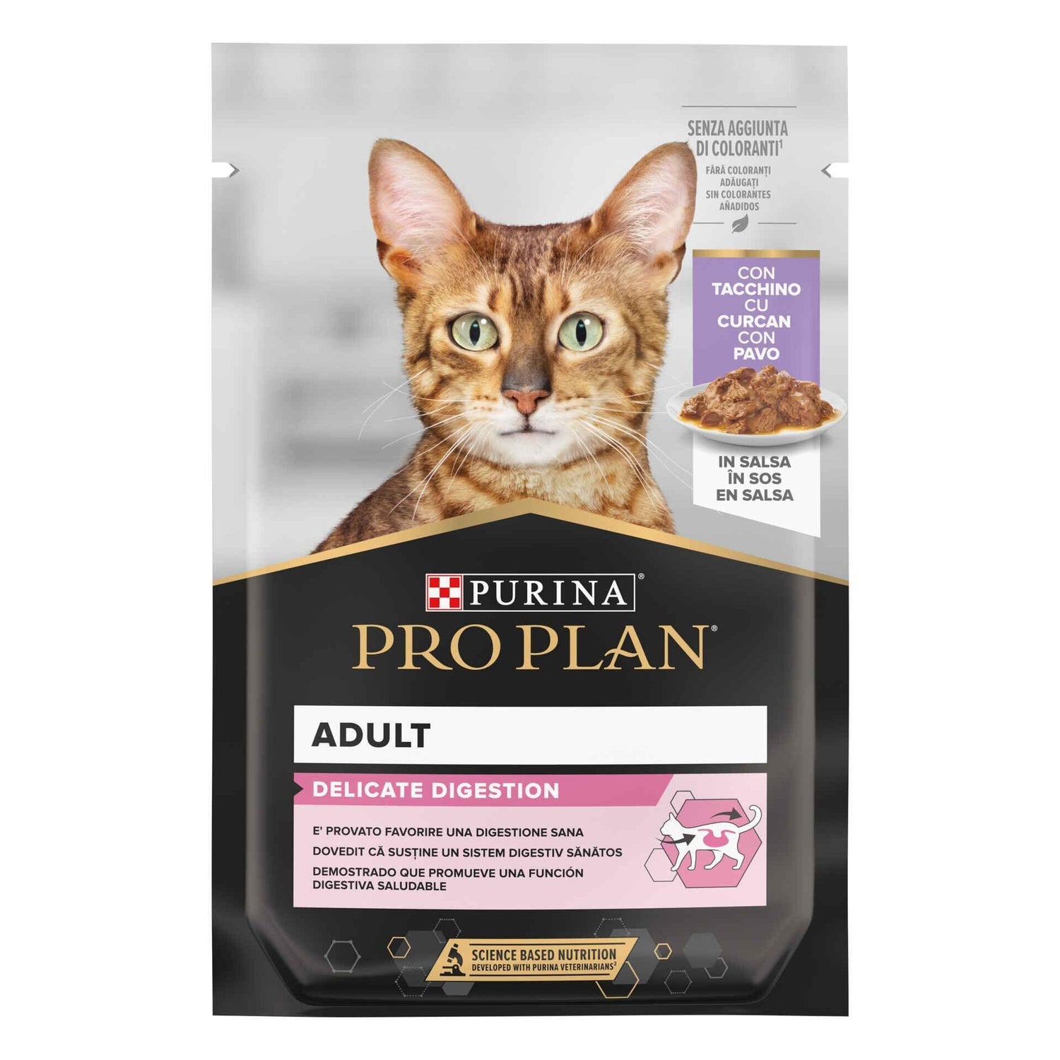 Comida Húmida para Gato Adulto Delicate Peru Nutri Savour Saquetas Purina Pro Plan