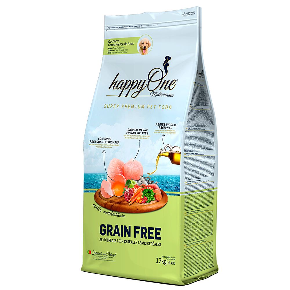 Ração para Cão Júnior Grain Free Happyone Mediterraneum