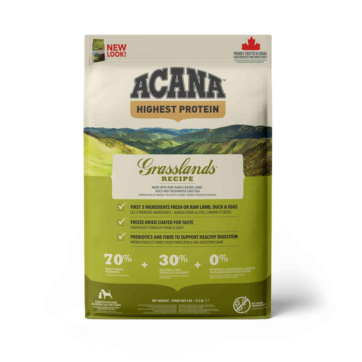 Ração para Cão Highest Protein Grasslands Recipe Acana