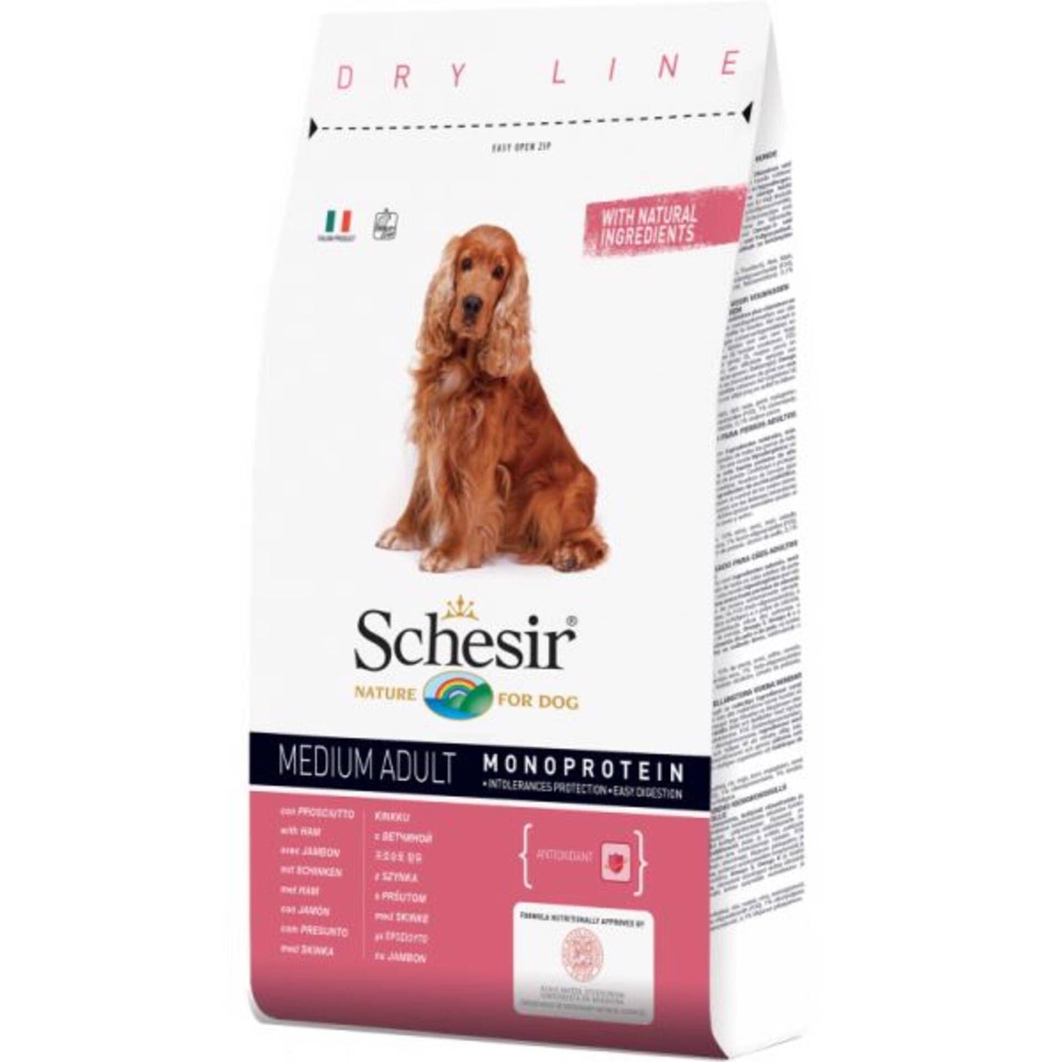 Ração para Cão Adulto Médio Presunto Schesir