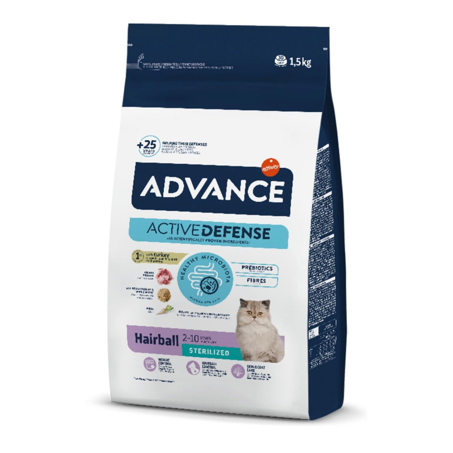 Ração para Gato Adulto Esterilizado Bolas de Pelo Peru Affinity Advance