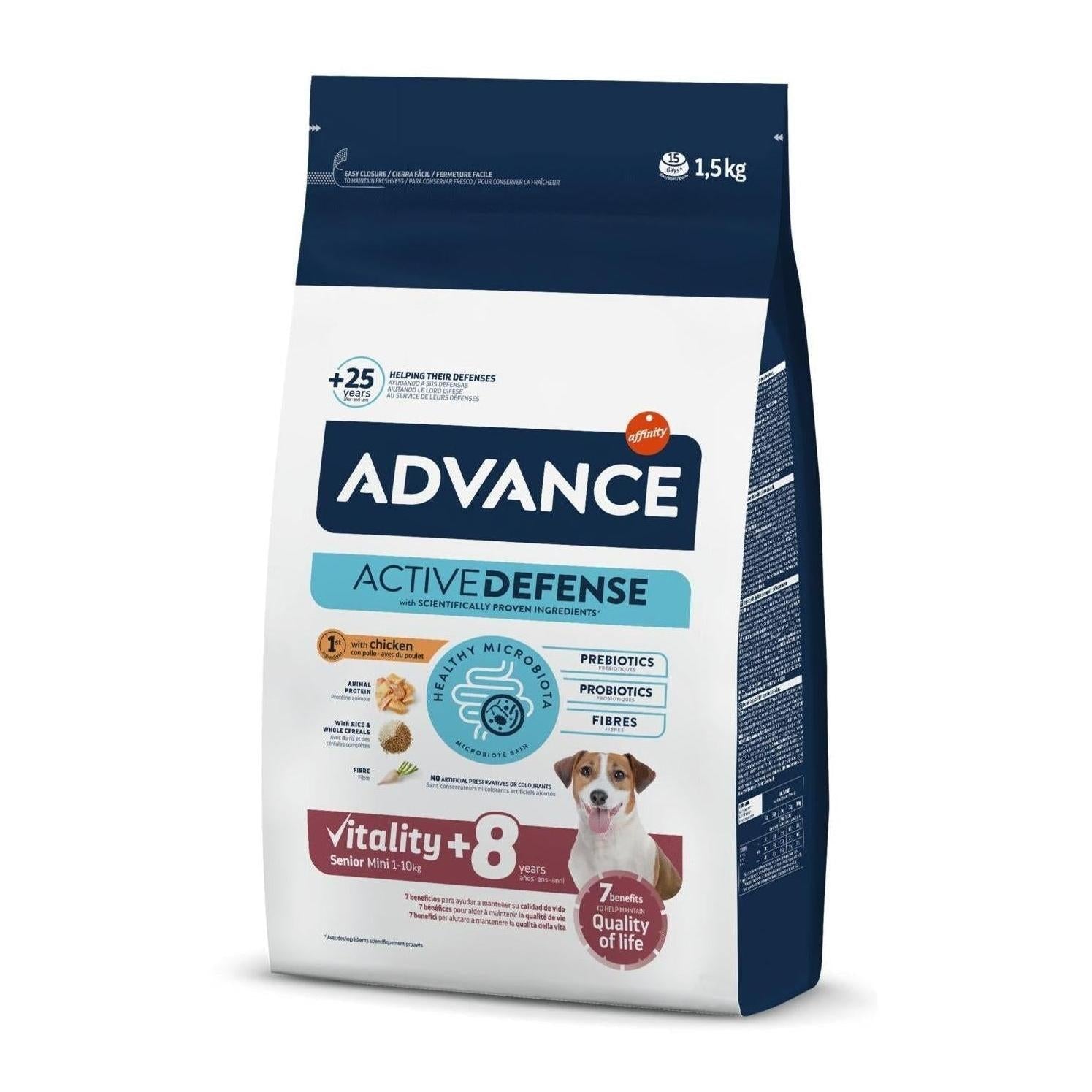 Ração para Cão Sénior Mini Frango e Arroz Affinity Advance
