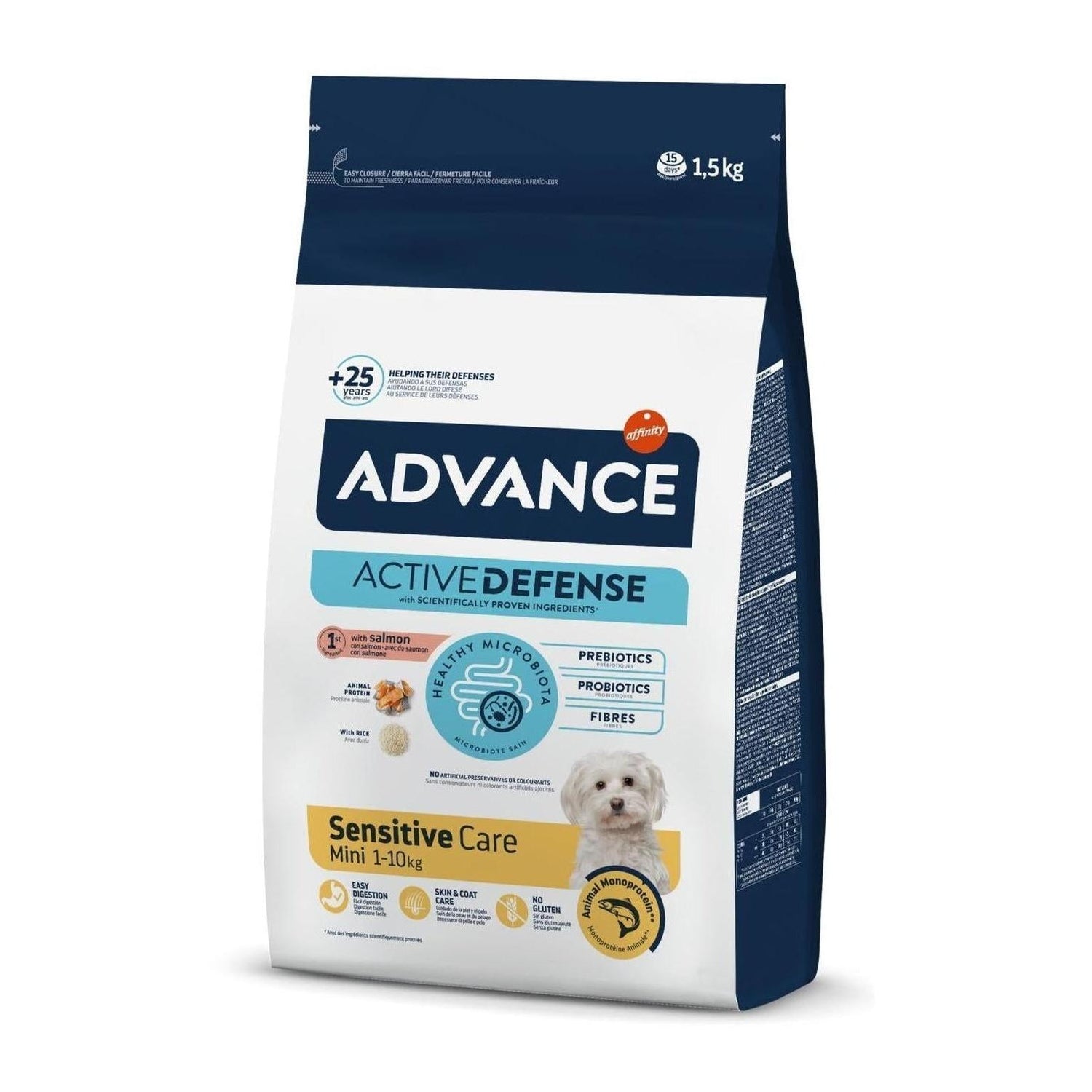 Ração para Cão Adulto Mini Sensitive Salmão e Arroz Affinity Advance