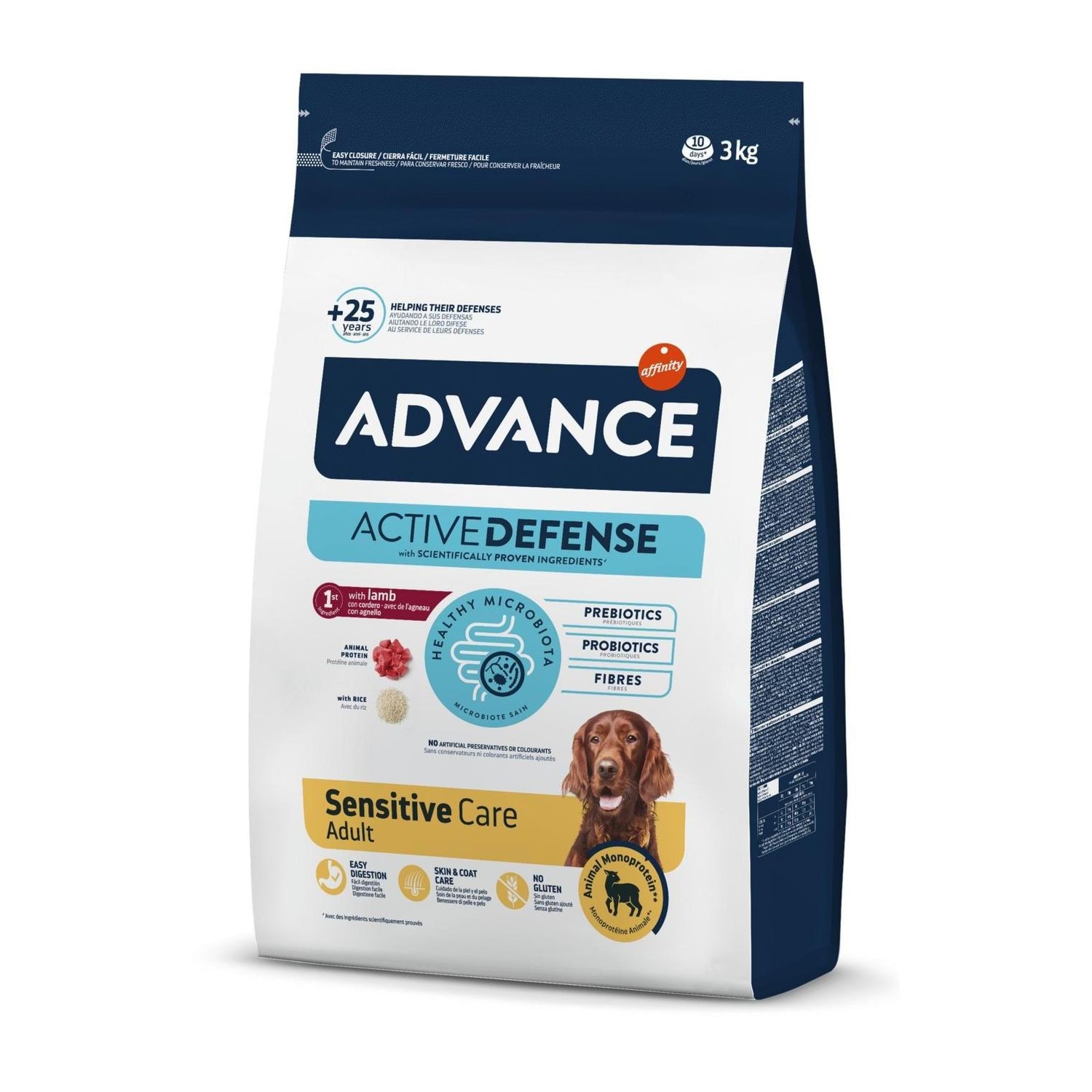 Ração para Cão Adulto Sensitive Cordeiro e Arroz Affinity Advance