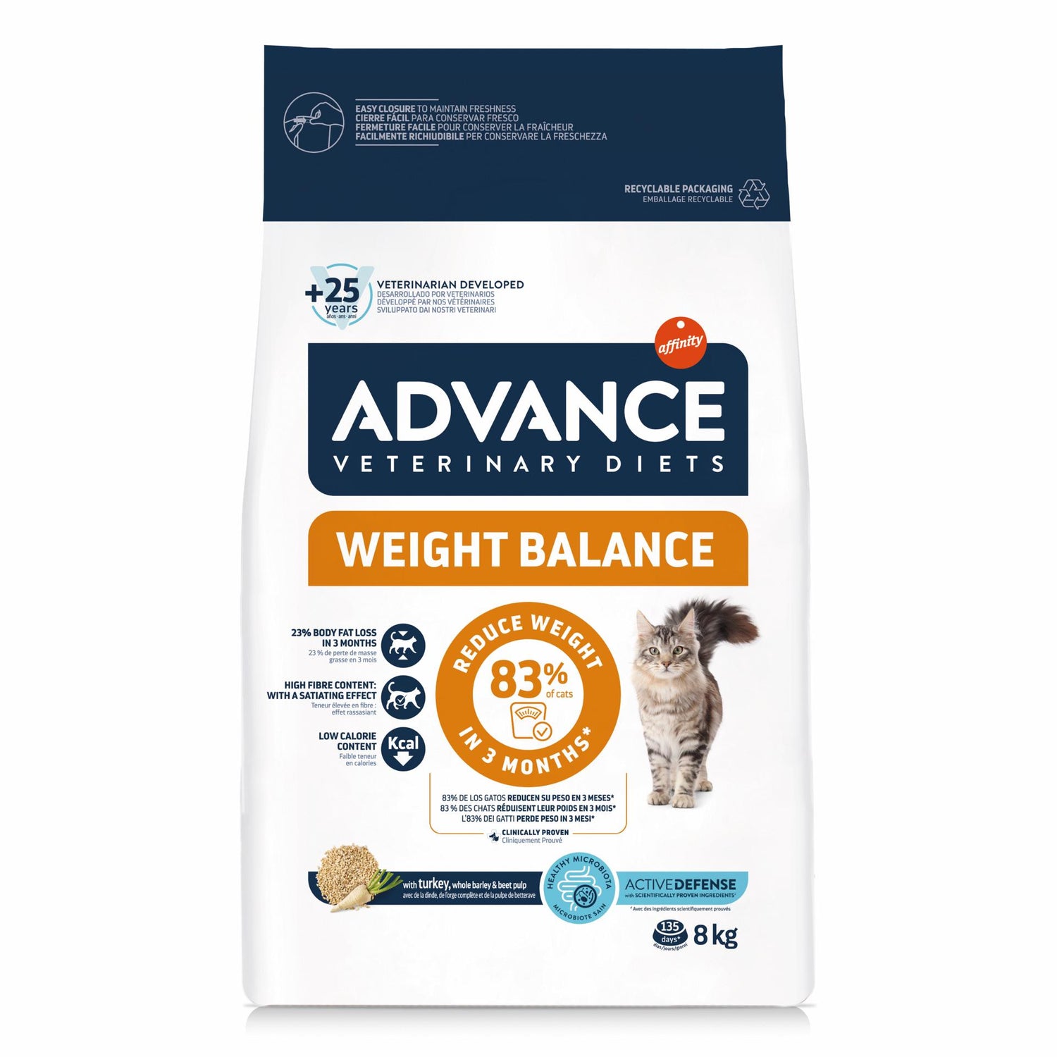 Ração para Gato Adulto Esterilizado Weight Balance Affinity Advance Veterinary Diets