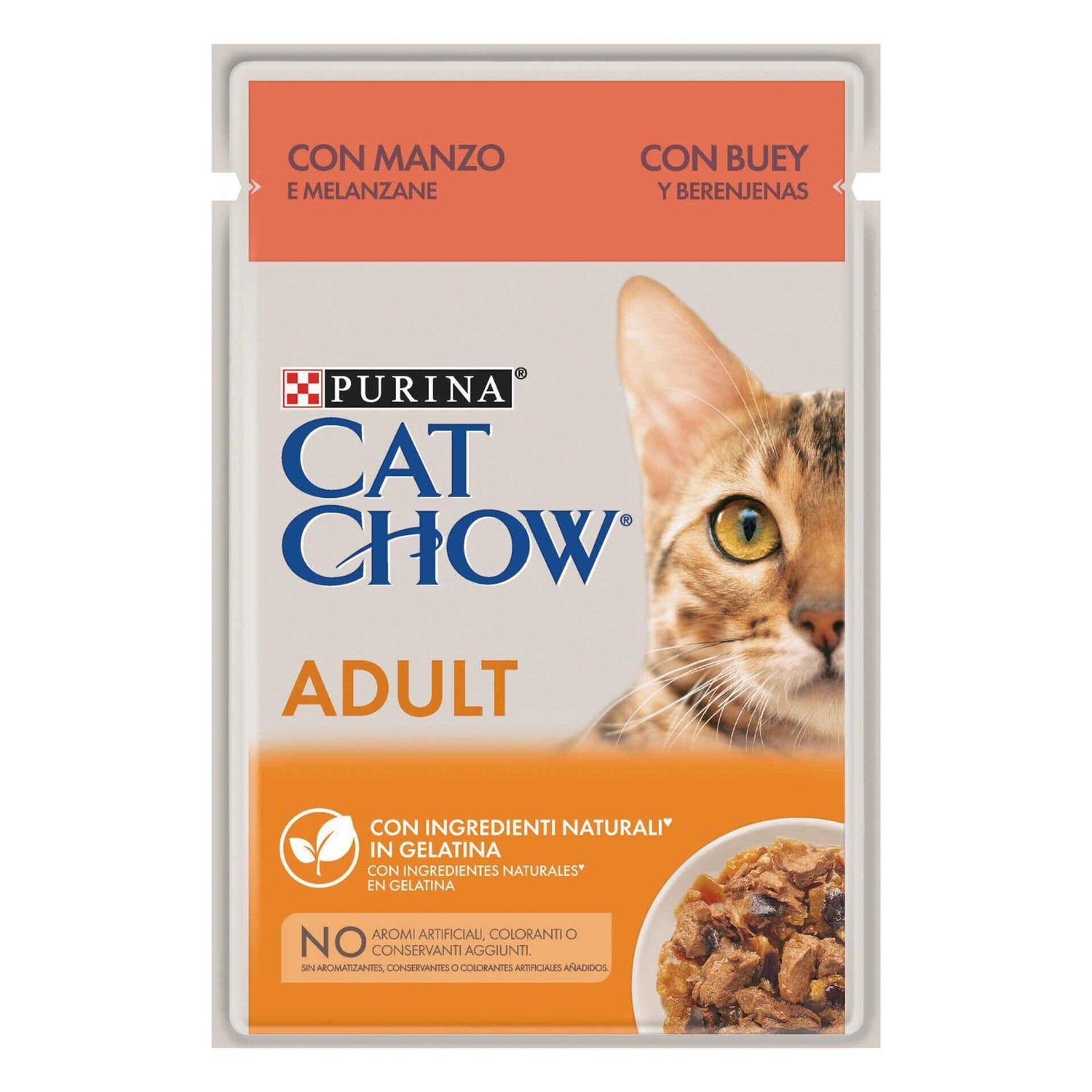 Comida Húmida para Gato Adulto Carne Saquetas Purina Cat Chow