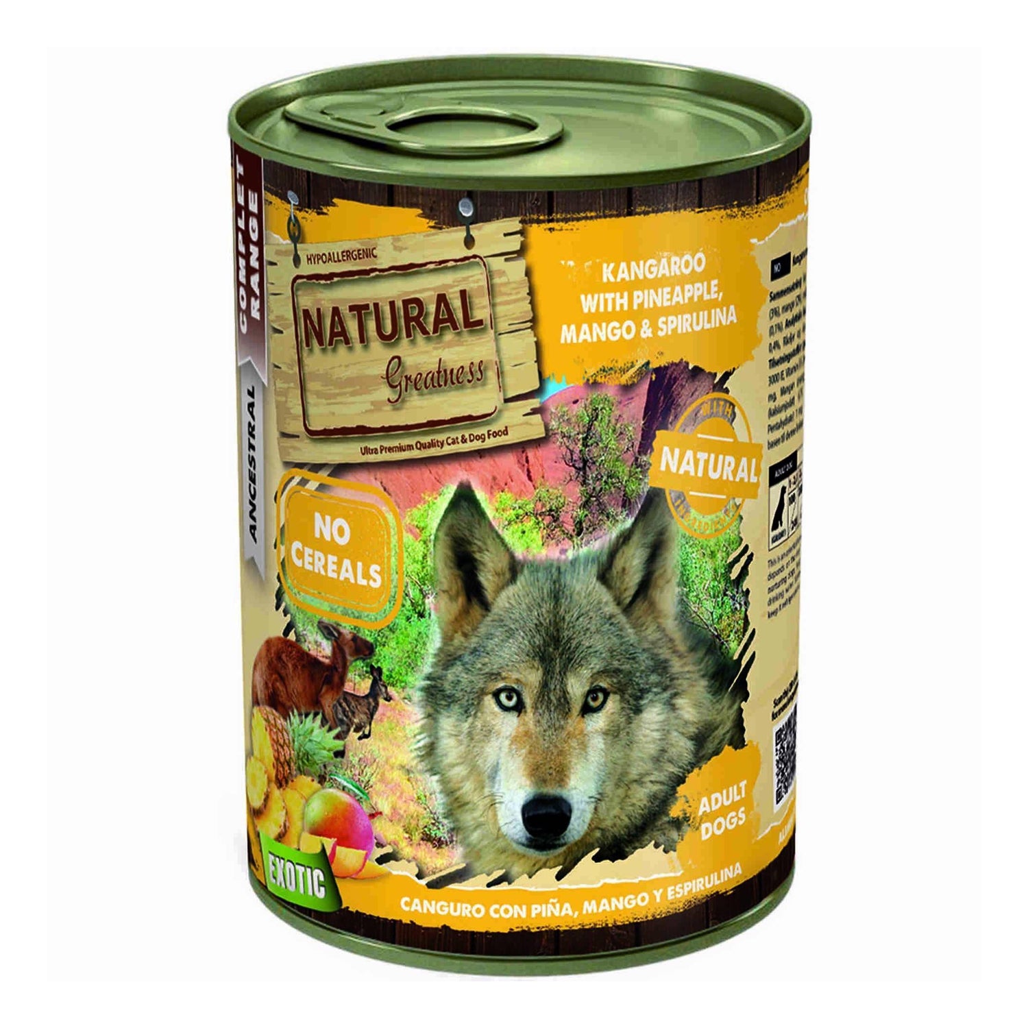 Comida Húmida para Cão Canguru e Abacaxi Natural Greatness