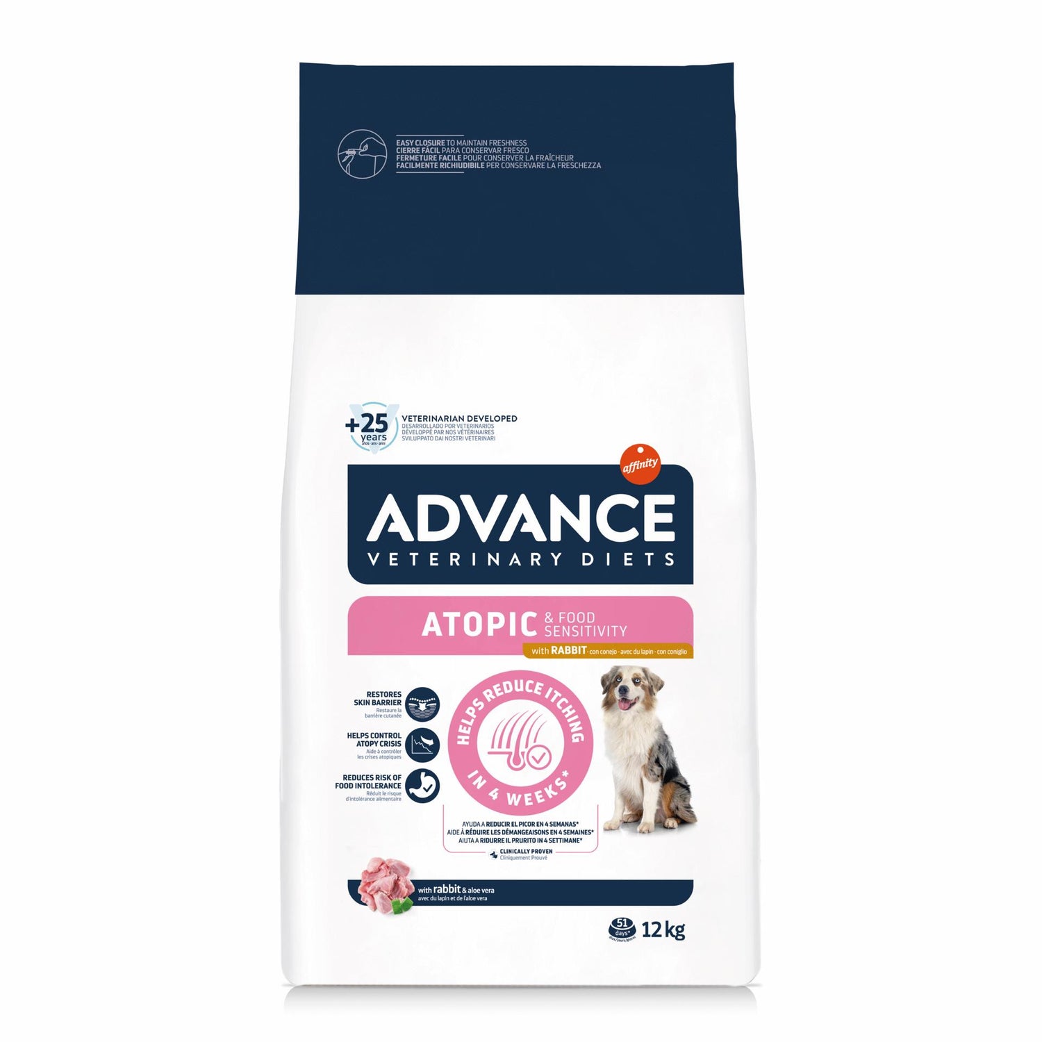 Ração para Cão Adulto Atópico Coelho Affinity Advance Veterinary Diets