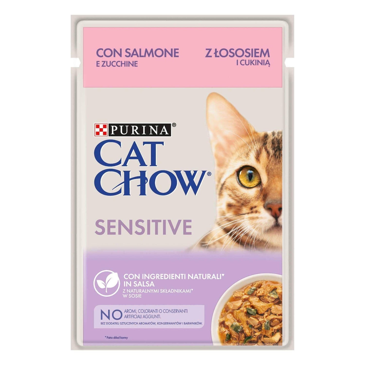 Comida Húmida para Gato Adulto Sensitive Salmão Purina Cat Chow