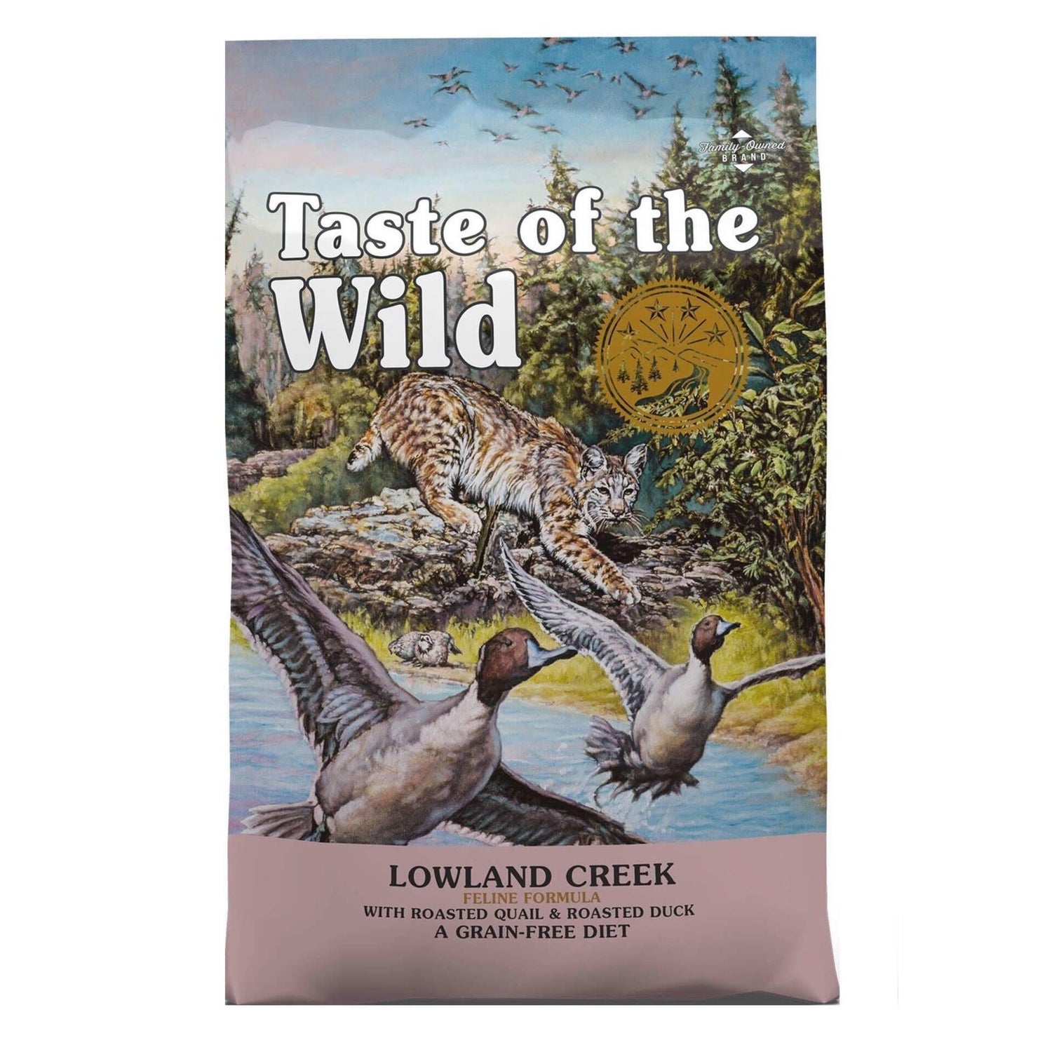 Ração para Gato Adulto Lowland Sem Cereais Codorniz e Pato Taste of the Wild