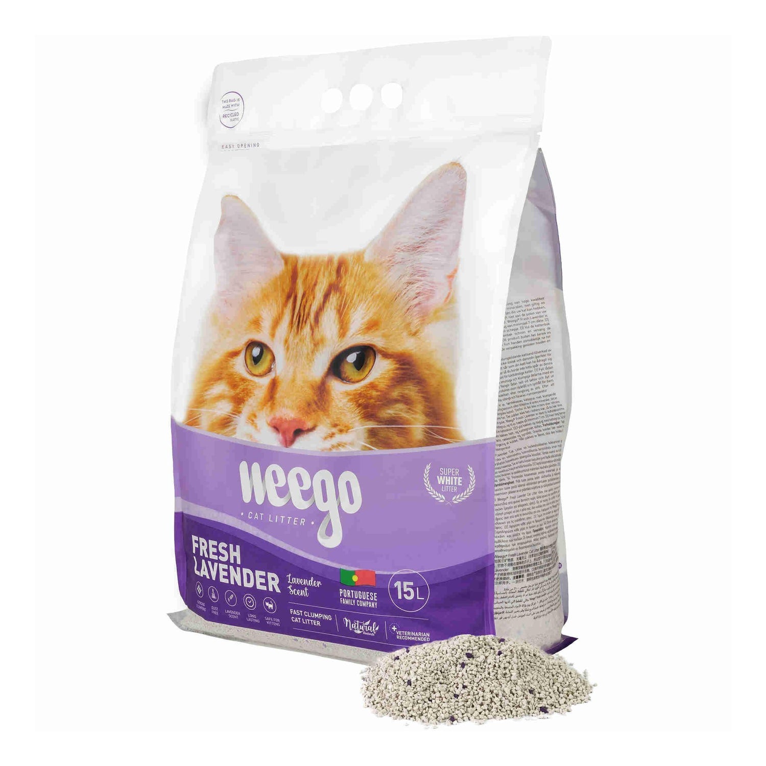Areia Aglomerante Lavanda Weego 15 l