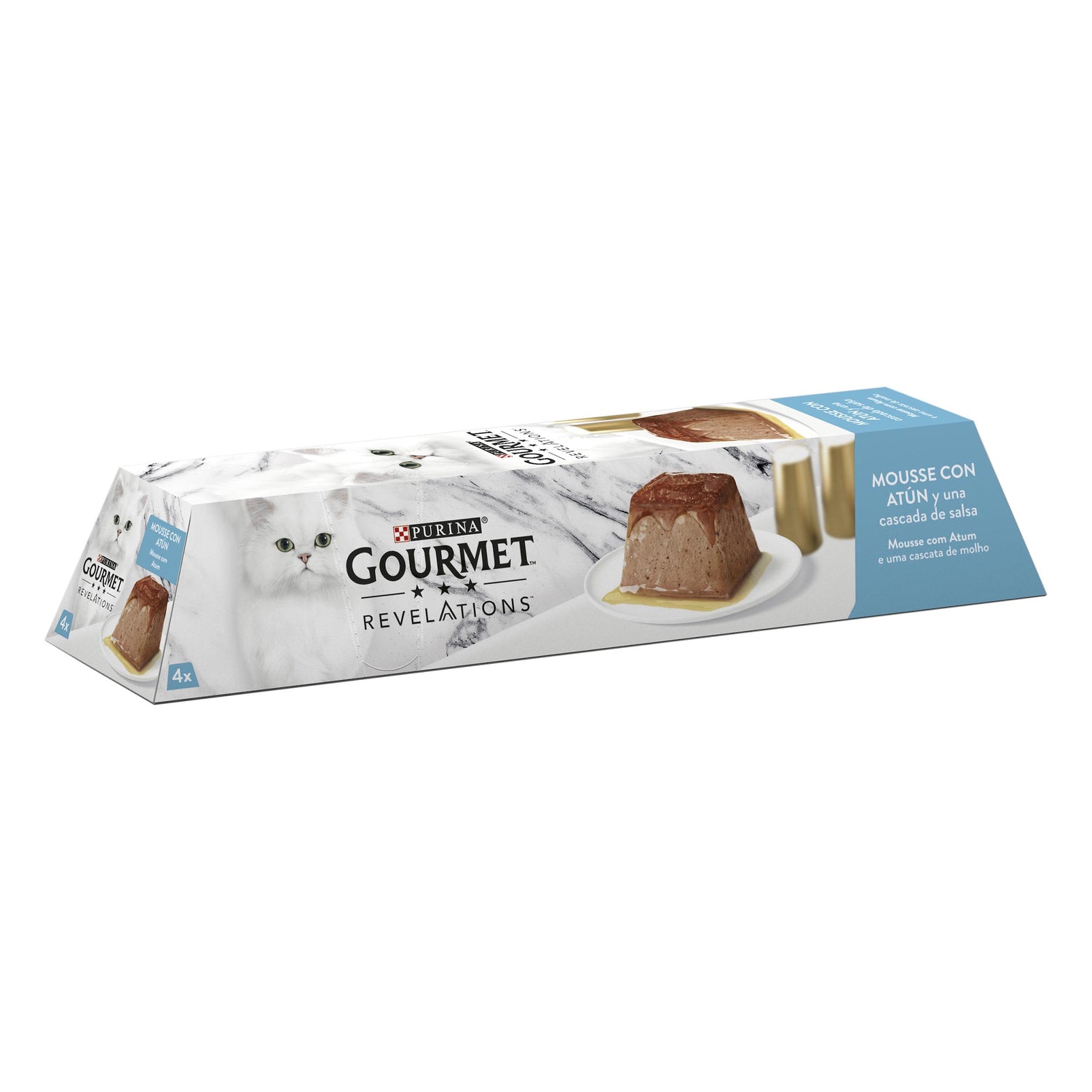 Comida Húmida para Gato Adulto Revelations Mousse Atum Terrina Purina Gourmet Revelations