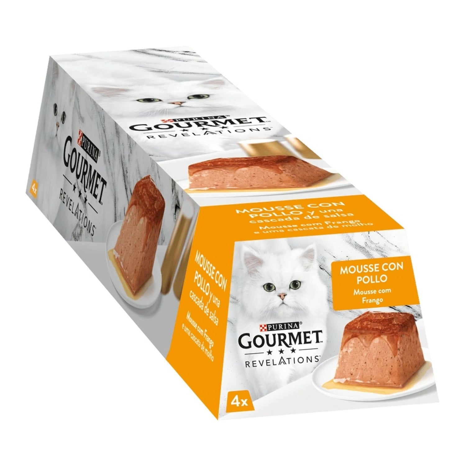 Comida Húmida para Gato Adulto Revelations Mousse Frango Terrina Purina Gourmet Revelations